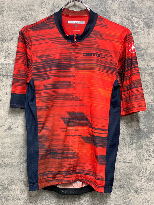 JD790 カステリ CASTELLI RAPIDO JERSEY 半袖 サイクルジャージ 赤 S