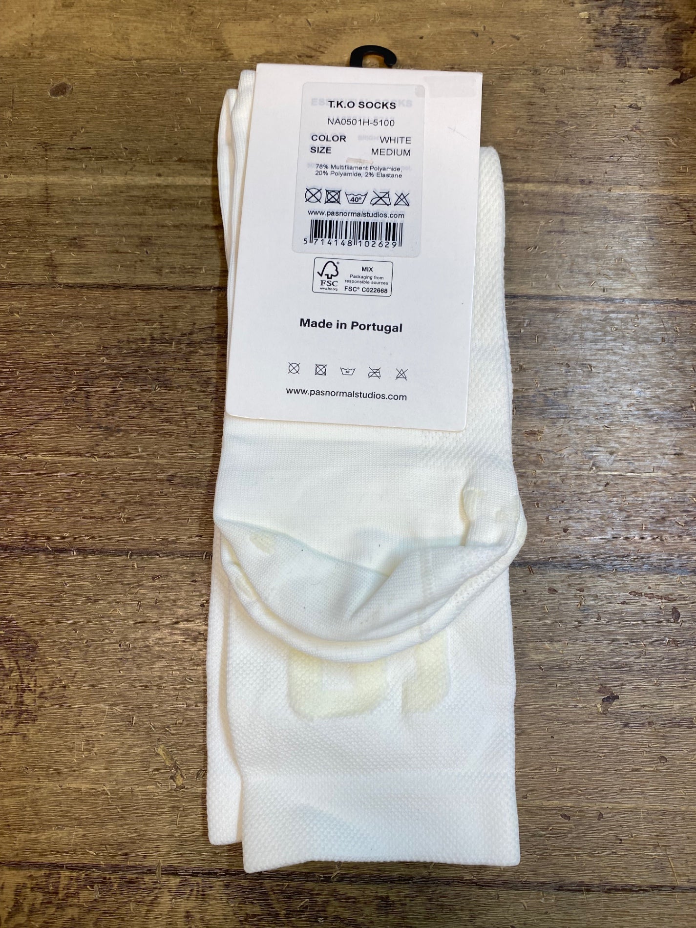 JD969 パスノーマルスタジオ PAS NORMAL STUDIOS T.K.O. SOCKS ソックス 白 M