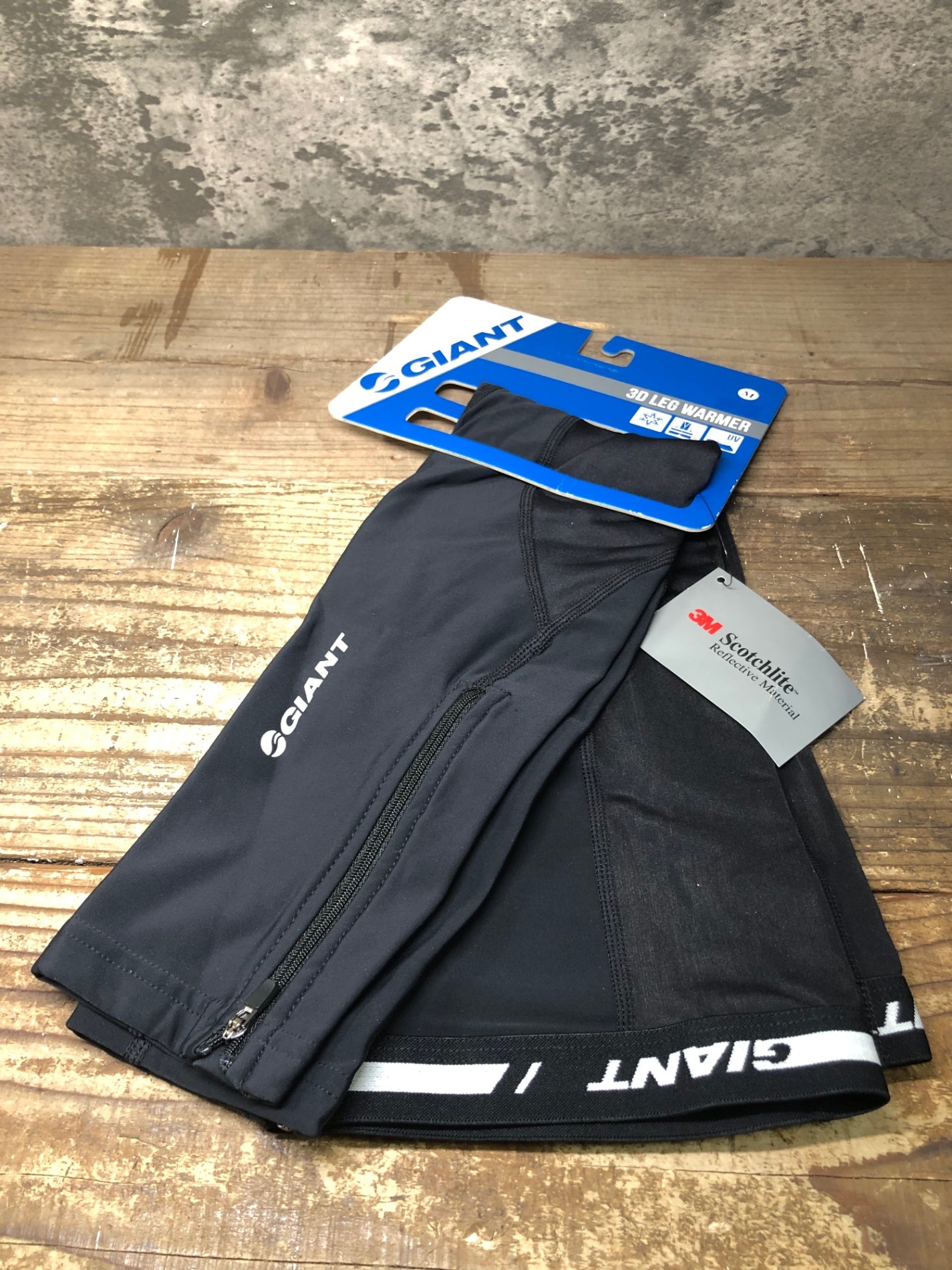IV750 ジャイアント GIANT レッグウォーマー 黒 M 裏起毛
