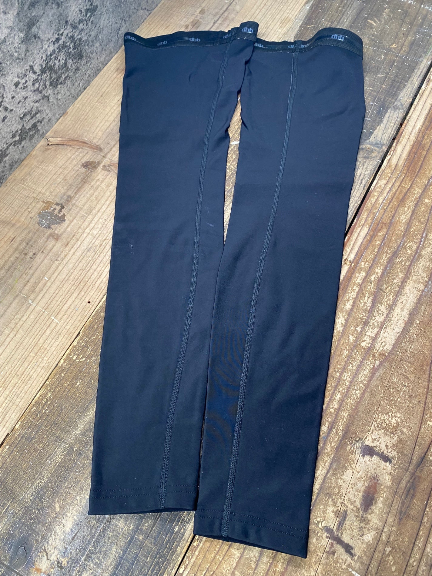 IW113 dhb レッグウォーマー 黒 S 裏起毛