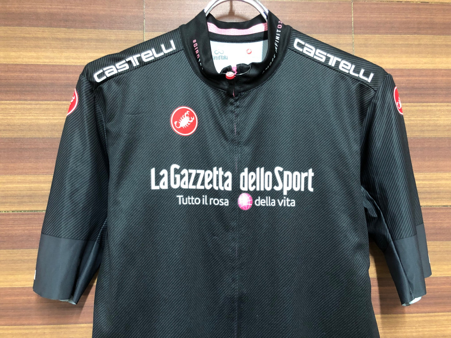 IK198 カステリ CASTELLI ジロ・デ・イタリア Giro d'Italia 半袖 サイクルジャージ M 黒