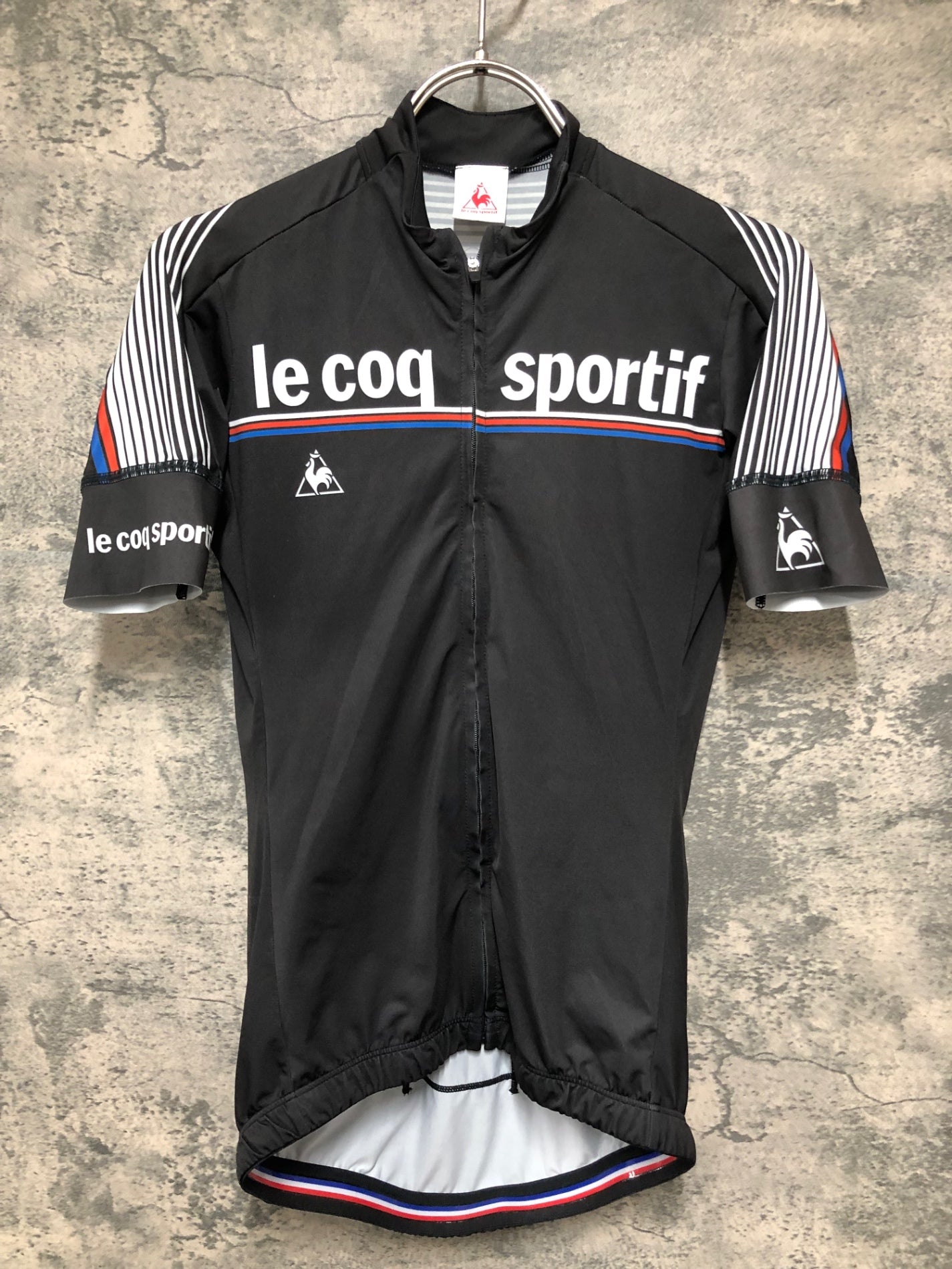 IY171 ルコックスポルティフ le coq sportif 半袖 サイクルジャージ 黒 S