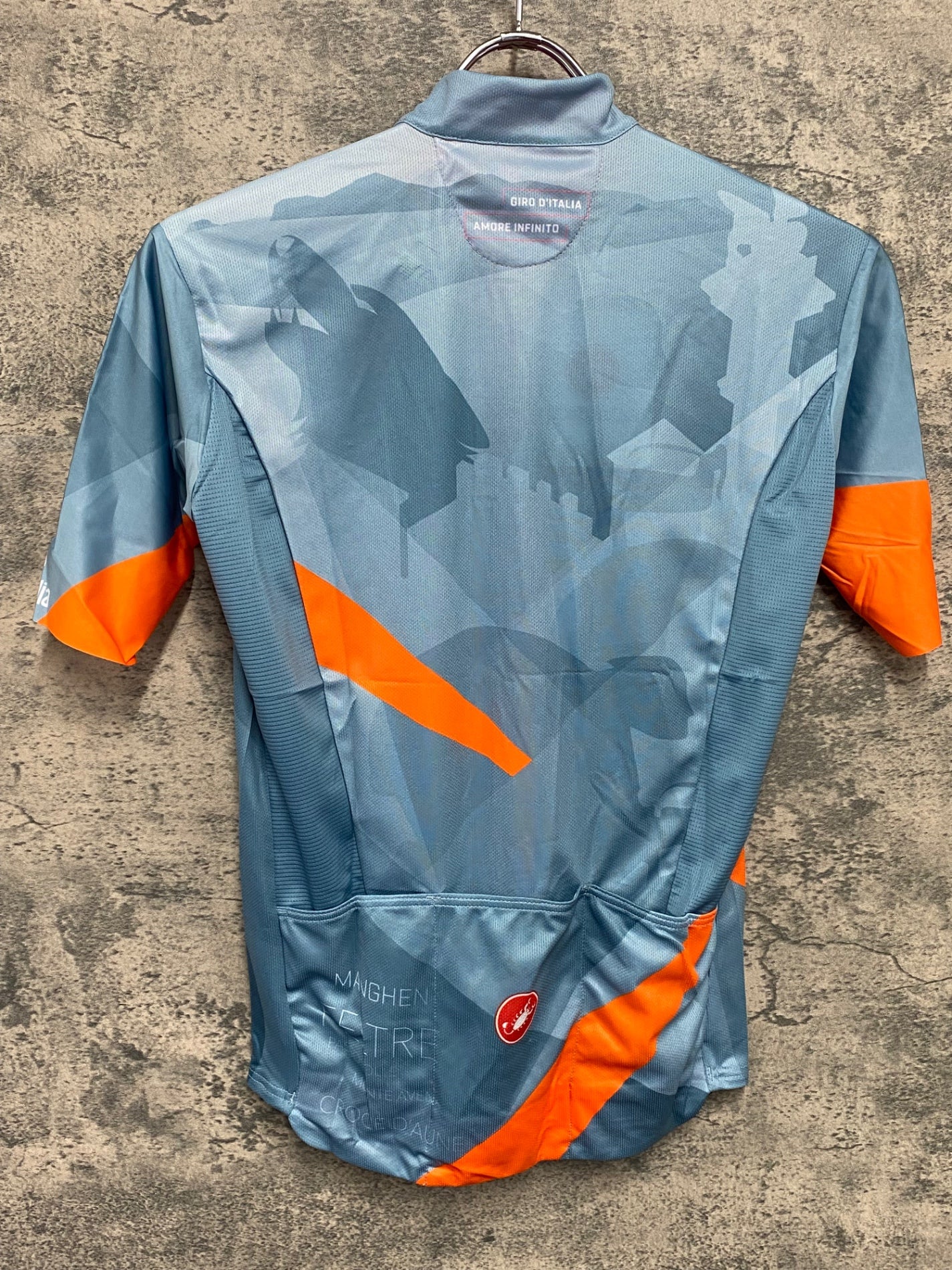 IY888 カステリ CASTELLI 半袖 サイクルジャージ 水 オレンジ S Giro d'Italia