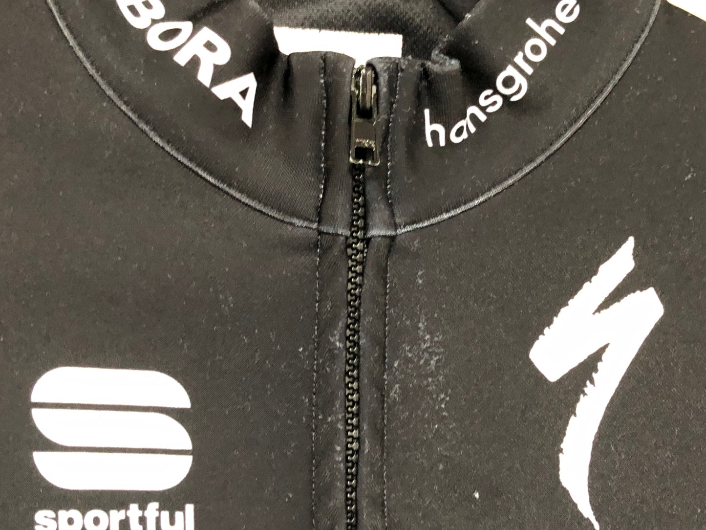 IW409 スポーツフル sportful 長袖 サイクルジャージ 黒 緑 M 裏起毛 BORA hansgrohe ※傷