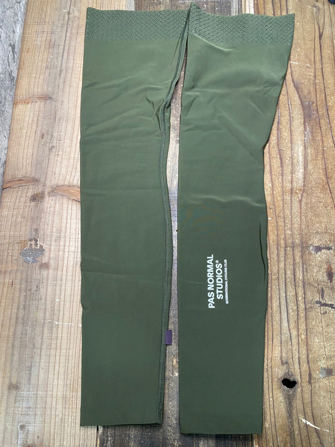 IO994 パスノーマルスタジオ PAS NORMAL STUDIOS Long Knee Warmers ロング ニーウォーマーオリーブ M 裏起毛