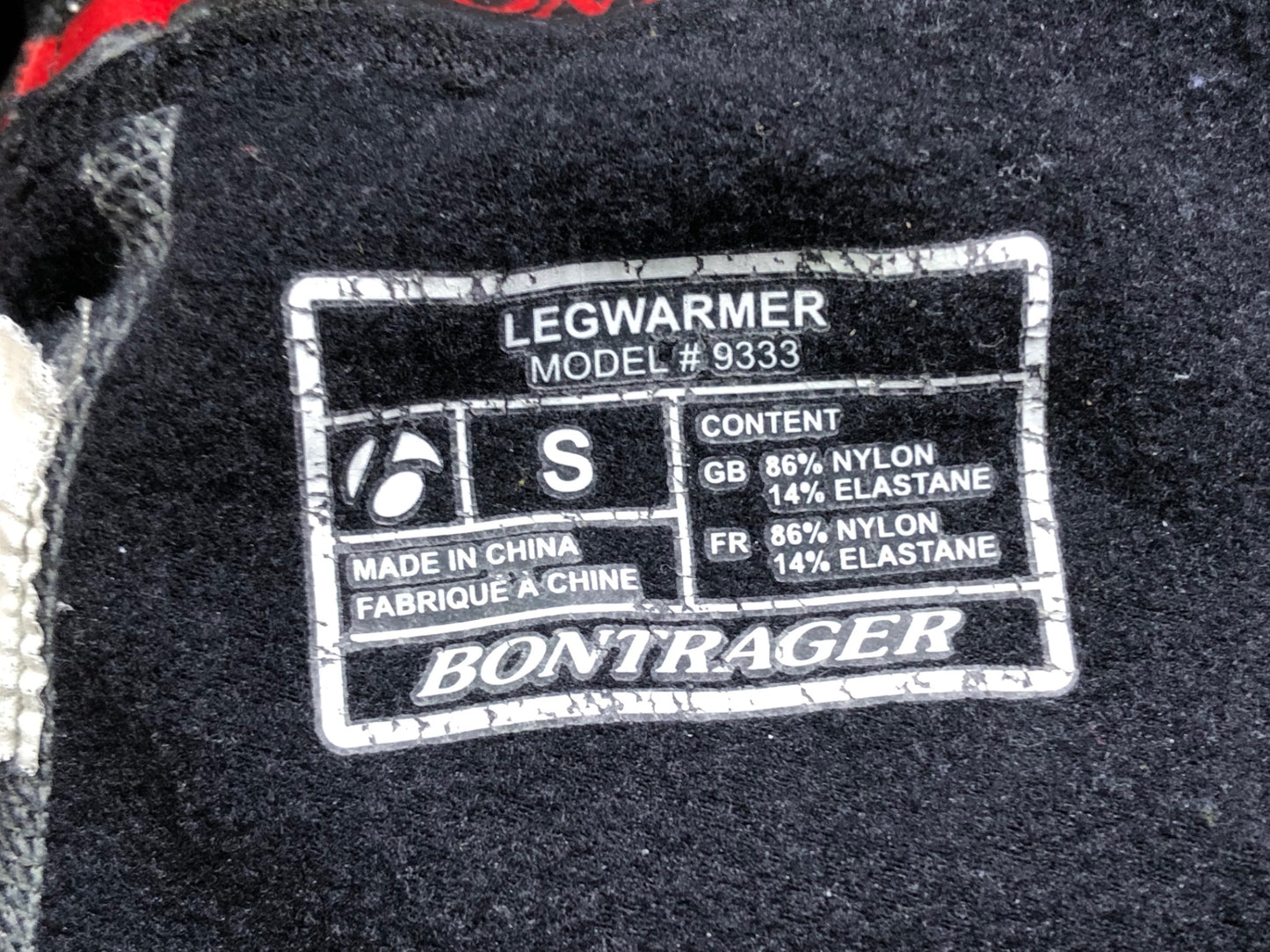 IT089 ボントレガー BONTRAGER レッグウォーマー 黒 S 裏起毛