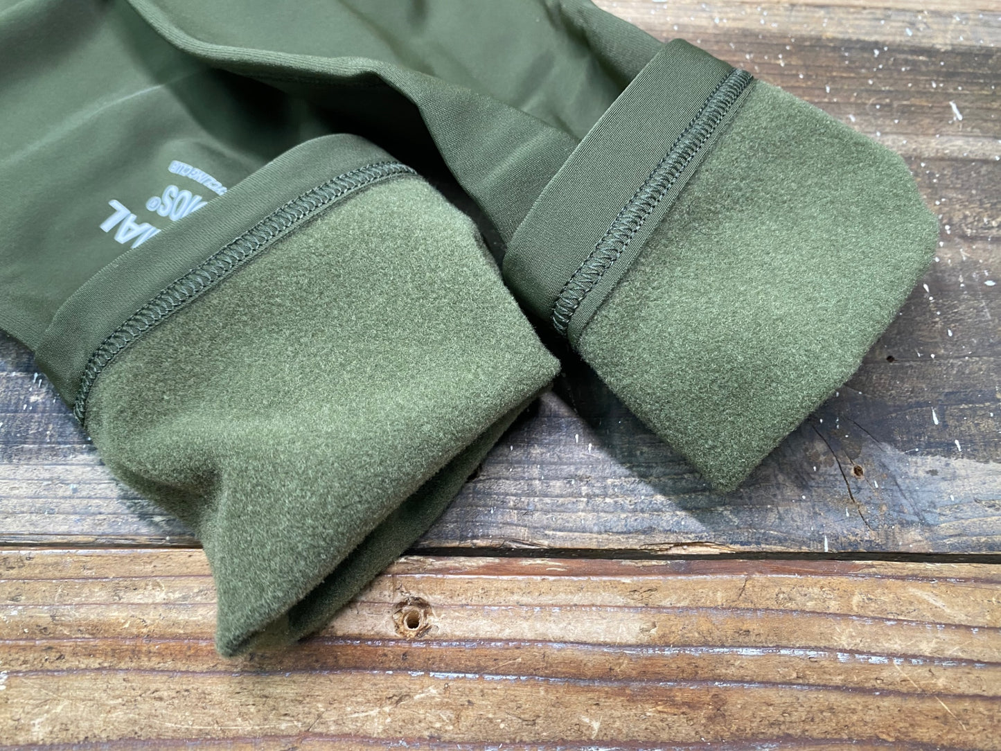 IO994 パスノーマルスタジオ PAS NORMAL STUDIOS Long Knee Warmers ロング ニーウォーマーオリーブ M 裏起毛