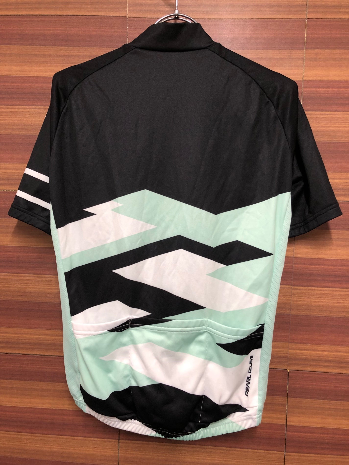IK352 パールイズミ PEARLiZUMi 半袖 サイクルジャージ 黒白ライムグリーン M