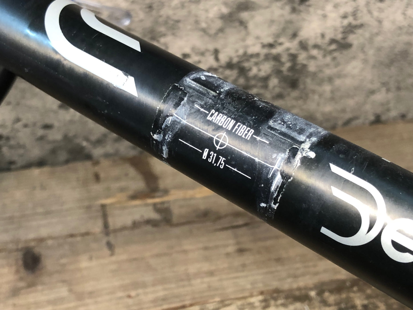 JA413 デダ Deda スーパーレジェーラ SUPER LEGGERA カーボン ドロップハンドル エンド外-外440mm Φ31.75 ※固定部凹み強のためジャンク