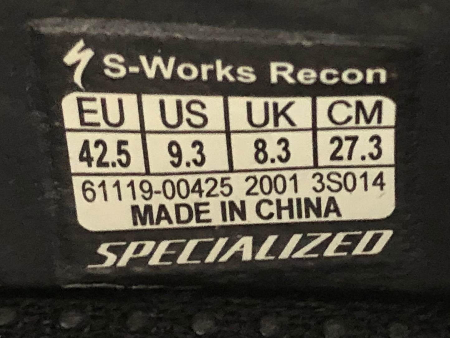IS355 スペシャライズド SPECIALIZED エスワークス S-WORKS RECON ビンディングシューズ 黒 EU42.5