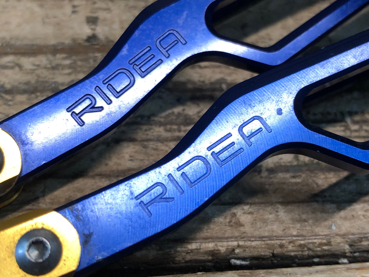 IP588 リデア RIDEA V-Brake CNC Vブレーキ C-C100mm 青 前後セット 本体のみ