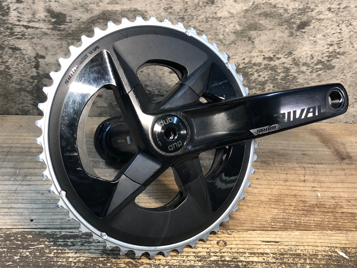 JB614 スラム SRAM ライバル RIVAL QUARQ パワーメーター クランクセット dub 48/35T 12S 170mm 接続確認済 ※チェーンリングジャンク