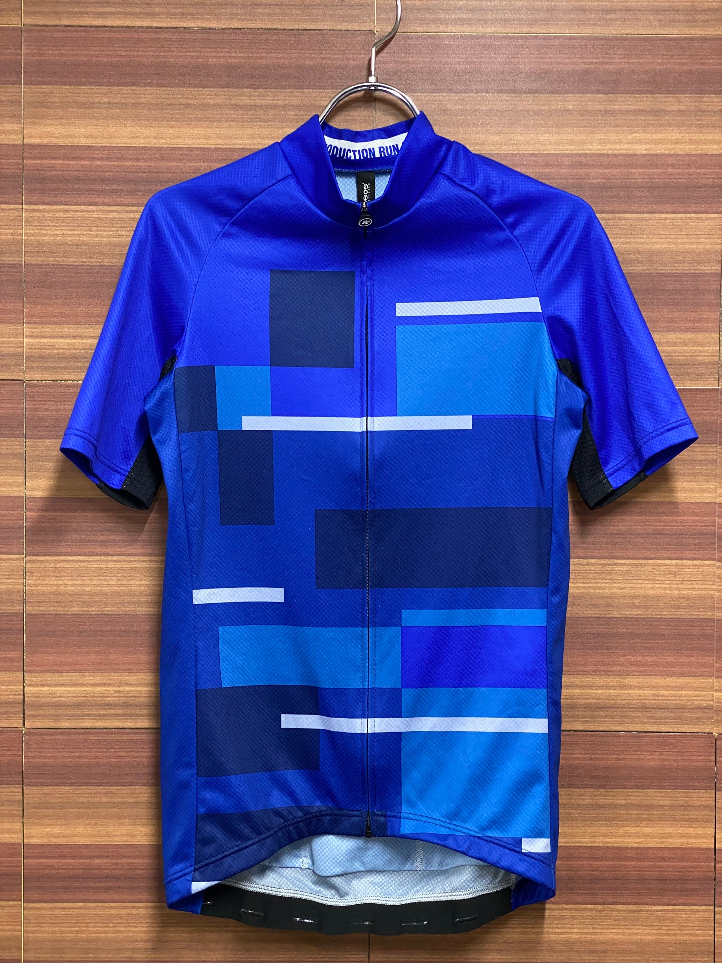 HI435 アソス assos ANTHRACITE SS JERSEY 半袖 サイクルジャージ 青 紺 S ※ほつれ