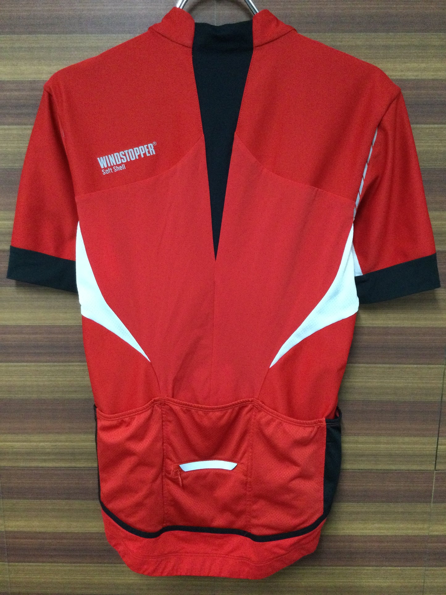 GF381 ゴアバイクウェア GORE BIKE WEAR WINDSTOPPER 半袖 サイクルジャージ 赤 M