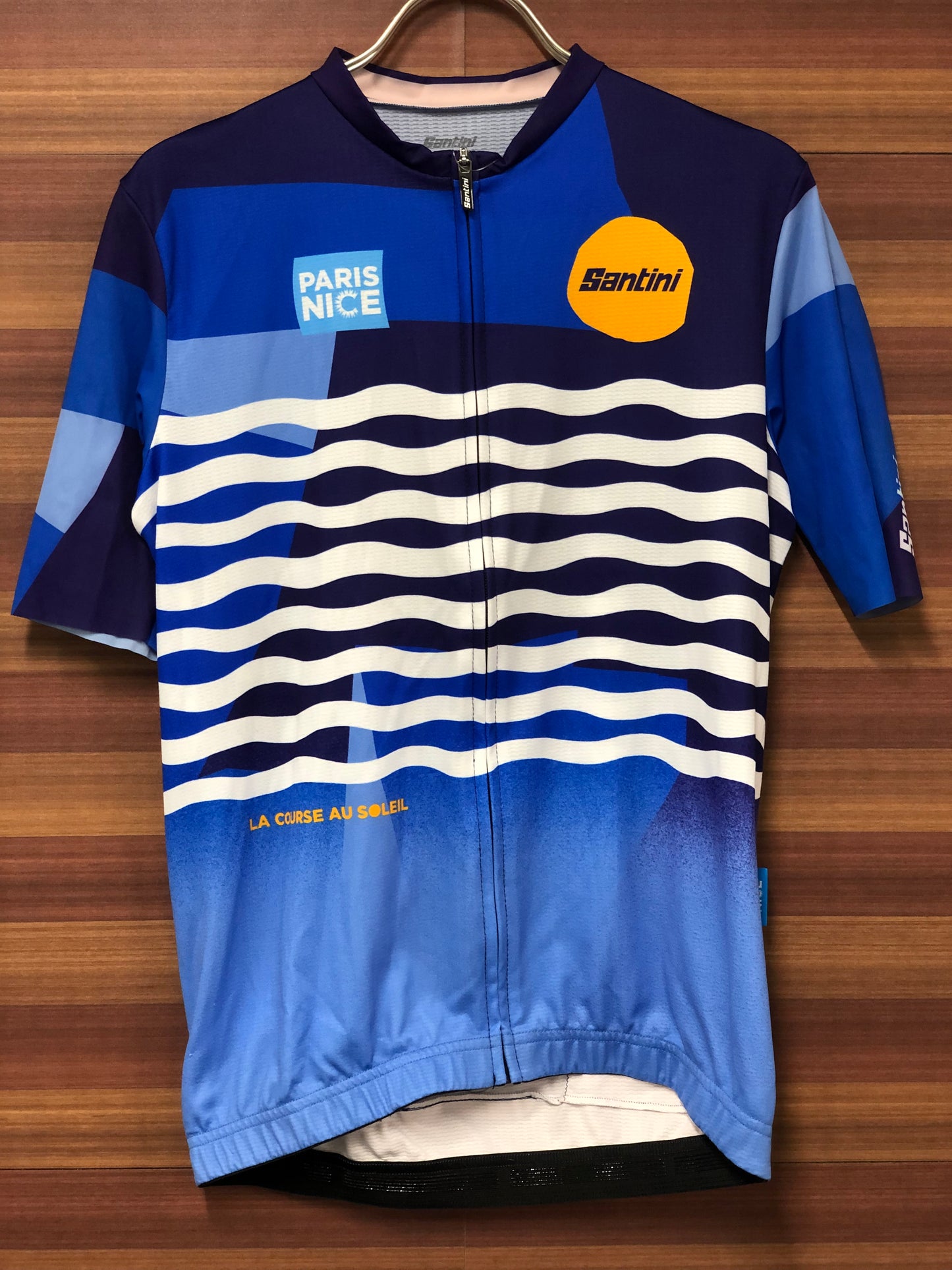 GL309 サンティーニ Santini 半袖サイクルジャージ 青 M PARIS NICE