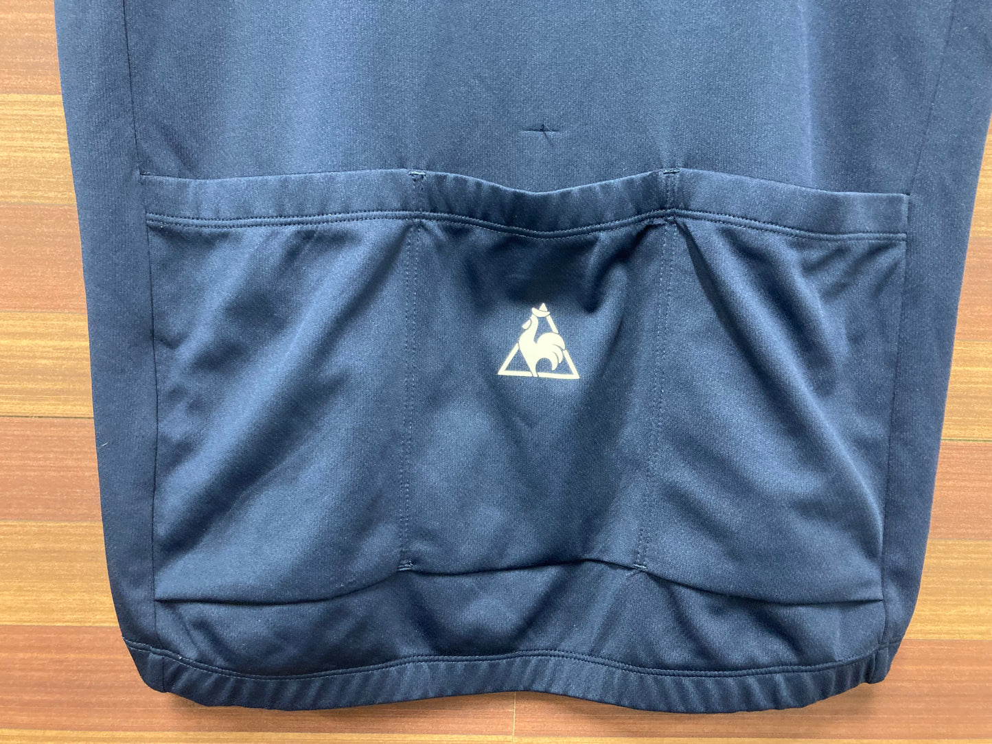 GX981 ルコックスプルティフ le coq sportif 半袖 サイクルジャージ 紺 O ※ほつれ