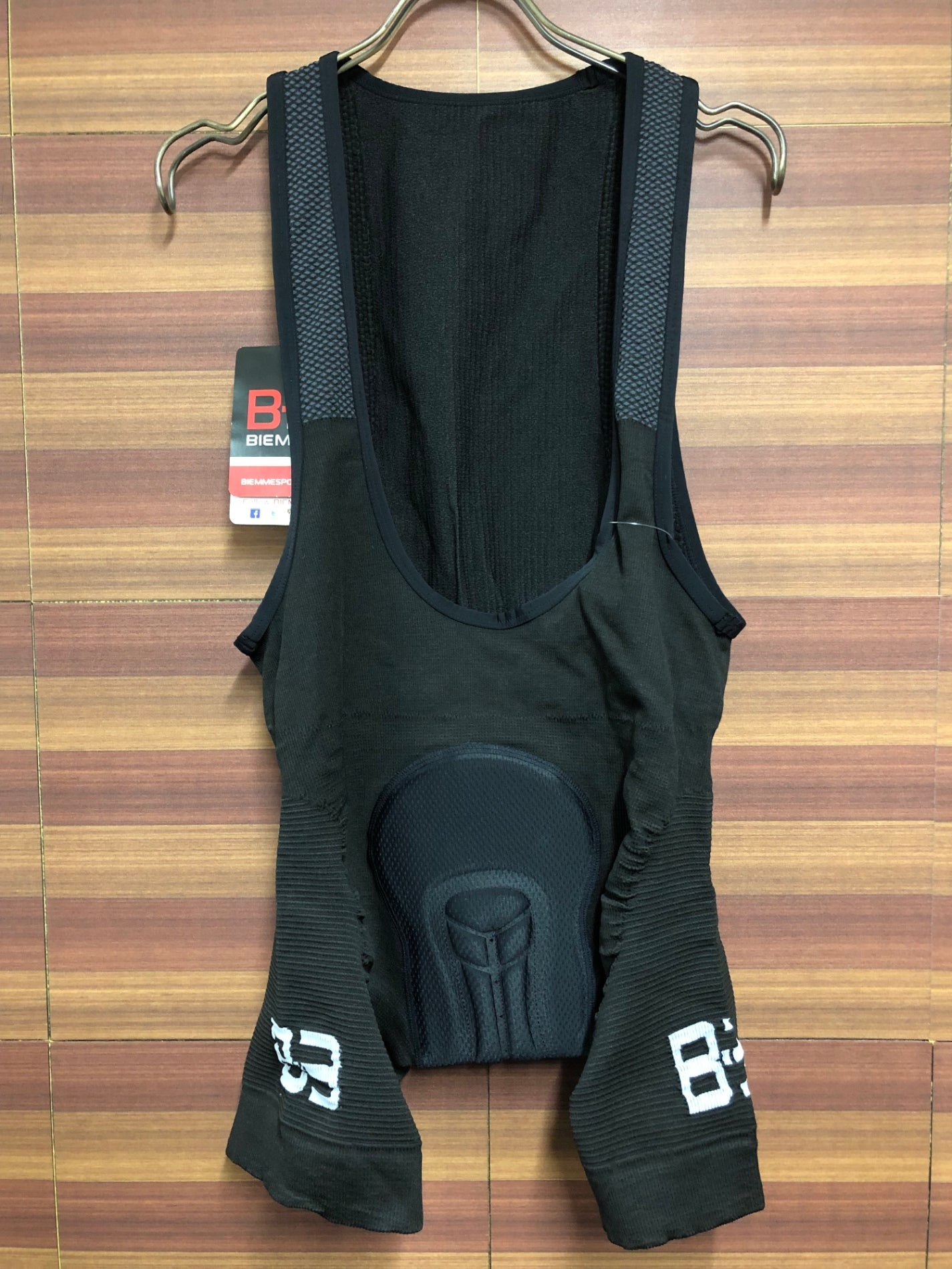 HO920 ビエンメ BIEMME 17SS SEAMLESS BIBSHORT サイクルショーツ ビブショーツS BLACK 黒 XL/2XL