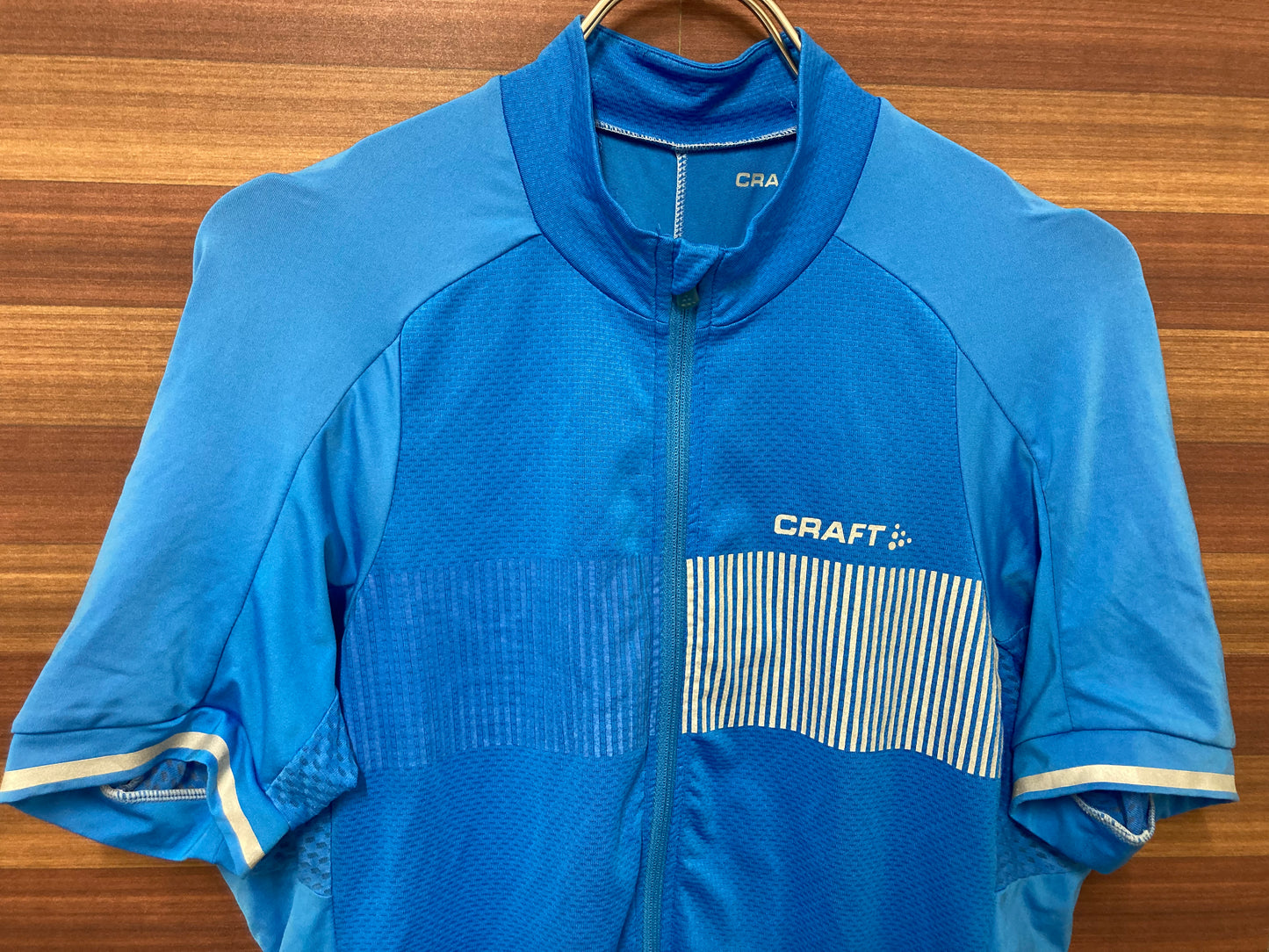 GV318 クラフト CRAFT 半袖サイクルジャージ 水色 M ほつれあり