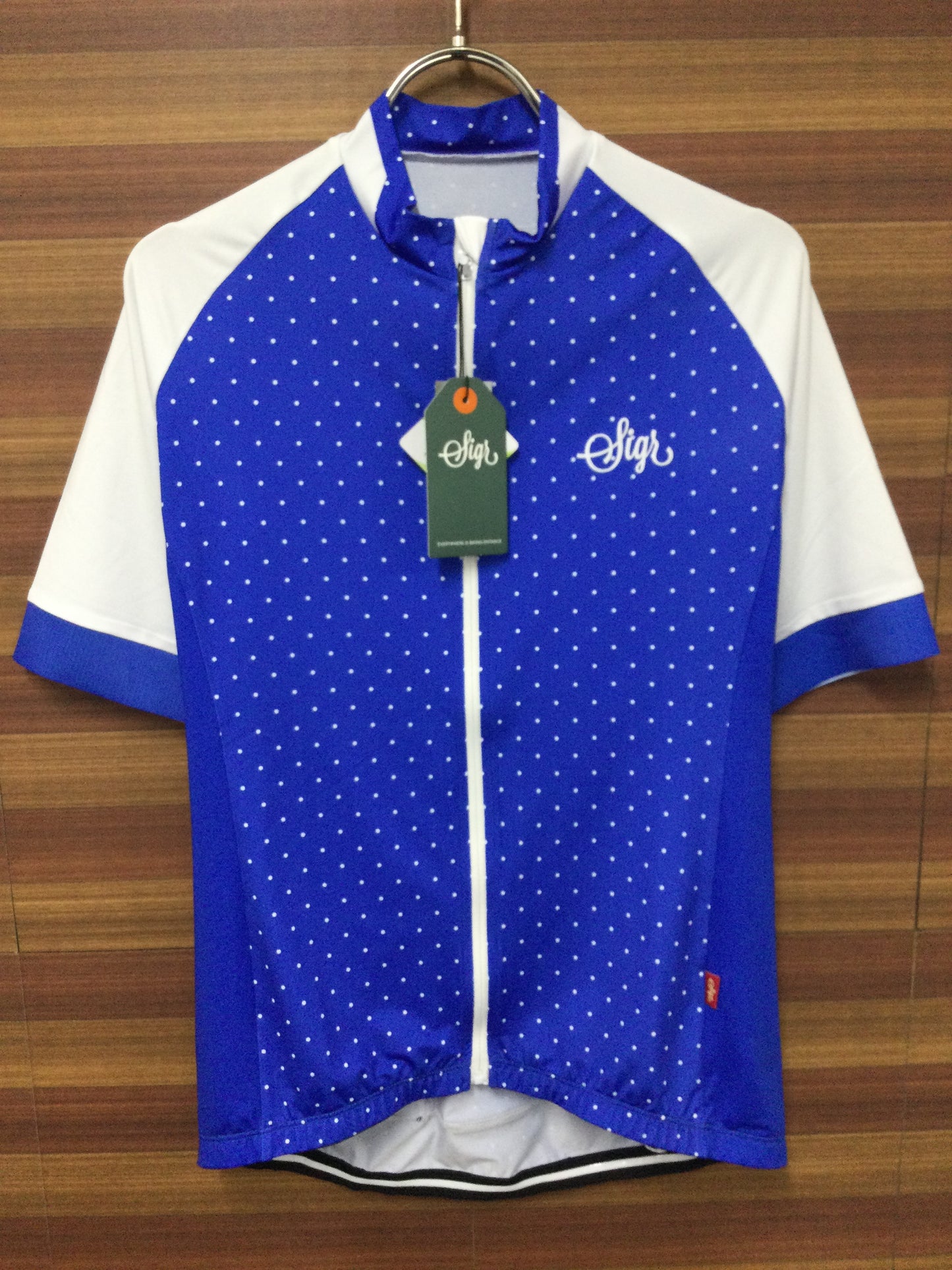 GQ971 ★ シーガー Sigr レガシー LEGACY 半袖サイクルジャージ メンズ M 青