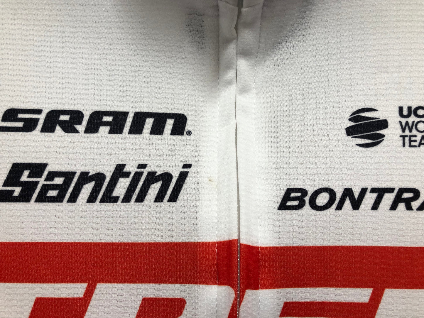 GZ461 サンティーニ Santini 半袖 サイクルジャージ 白 S TREK Segafredo ※汚れ