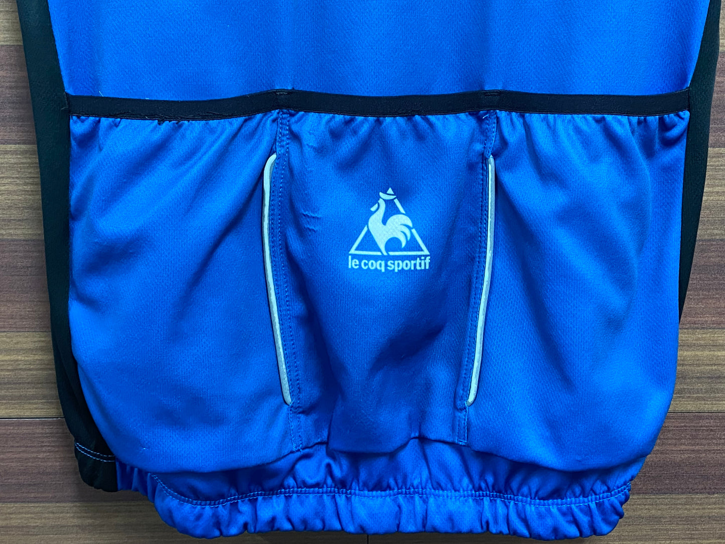 GX582 ルコックスプルティフ le coq sportif 半袖 サイクルジャージ 青 L ※擦れ
