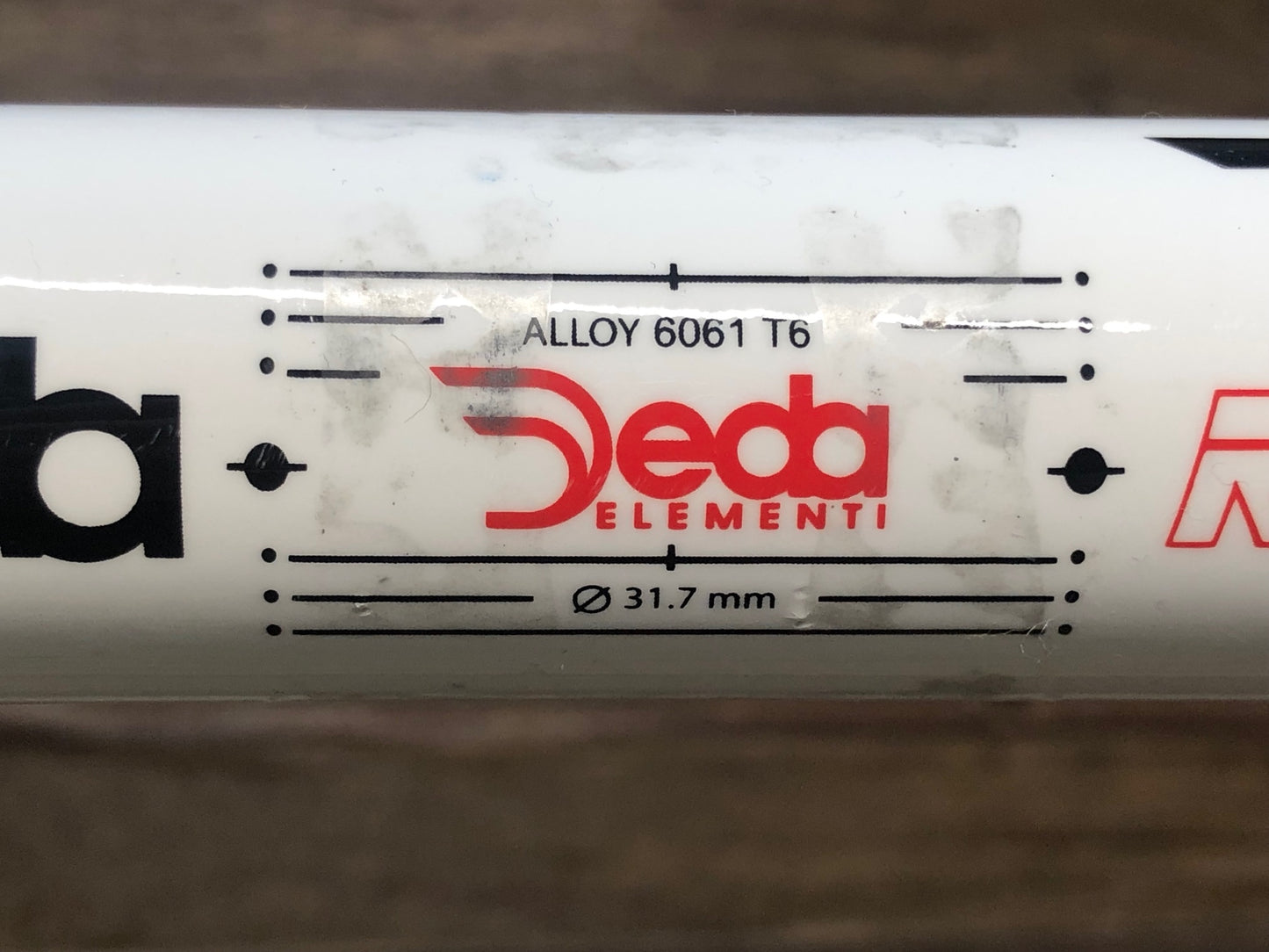 FT986 デタ DEDA RHM02 アルミ ドロップハンドル Φ31.8 エンド部外-外420mm 白