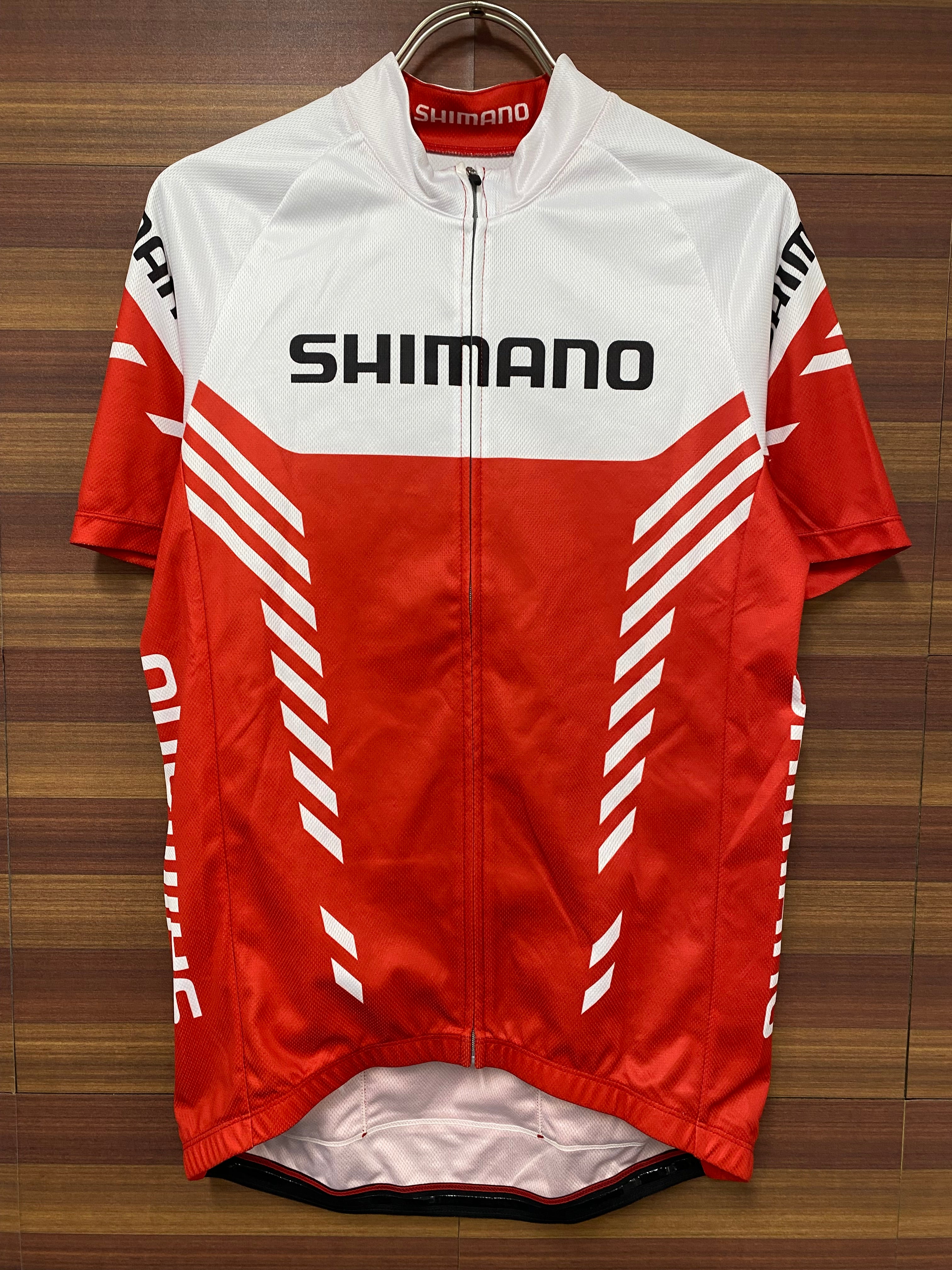 HB061 シマノ SHIMANO 半袖 サイクルジャージ 白 赤 L – BICI