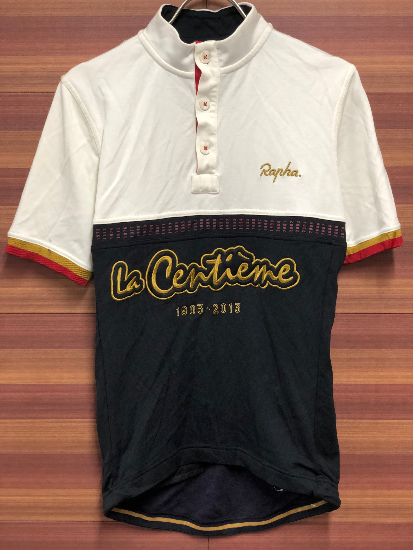 GH833 ラファ Rapha ラ サンティエ―ム ジャージ LA CENTIEME JERSEY S 白黒