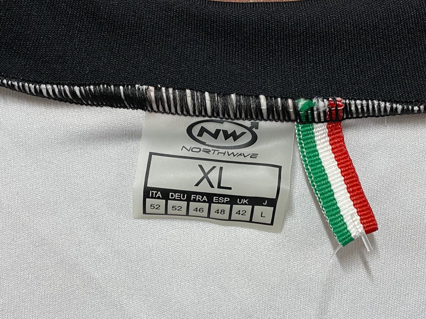GK054 ノースウェーブ NORTHWAVE SONIC JERSEY 半袖サイクルジャージ 白黒 XL