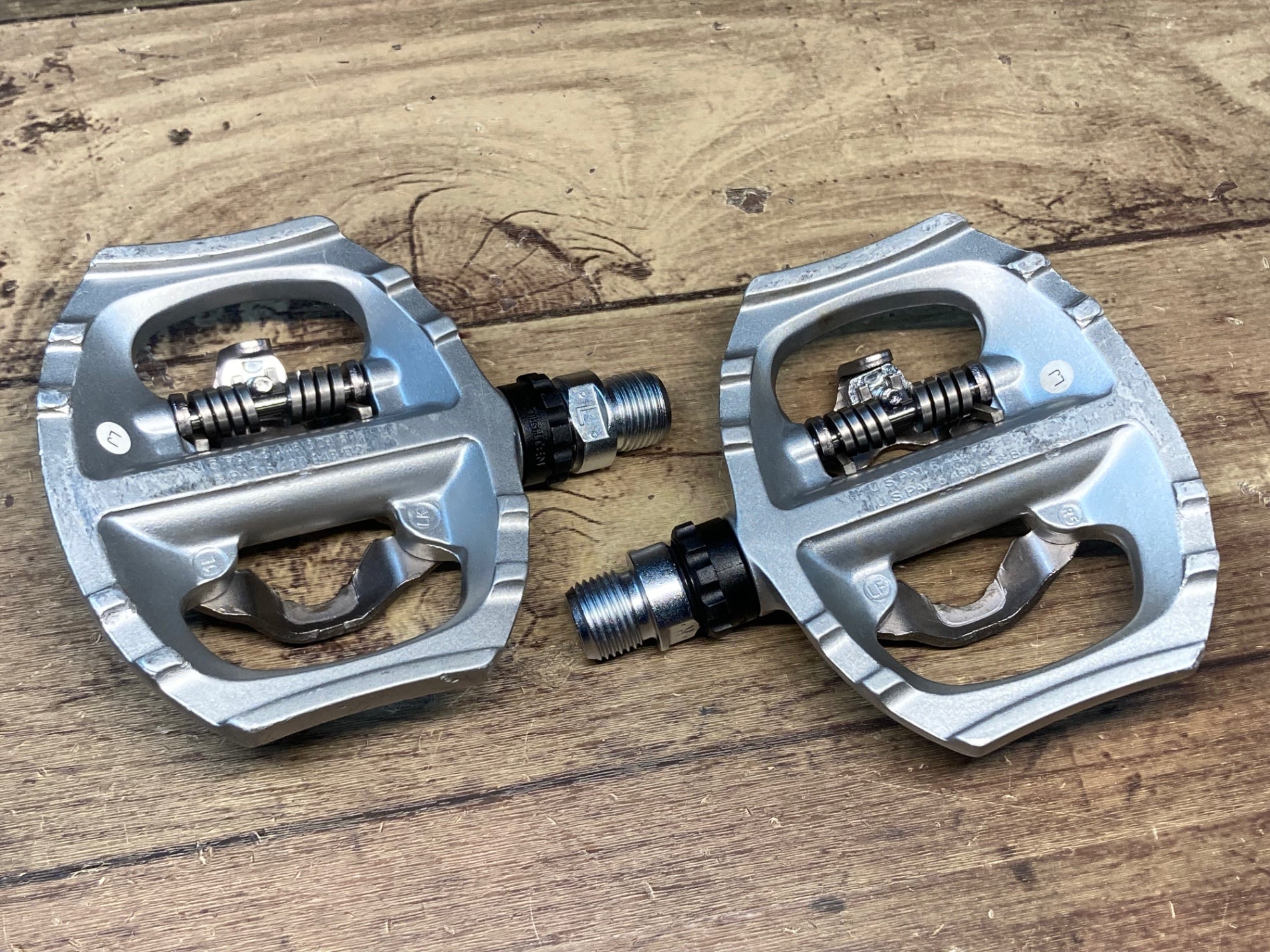 HO442 シマノ SHIMANO PD-A530 片面フラット ビンディングペダル SPD シルバー