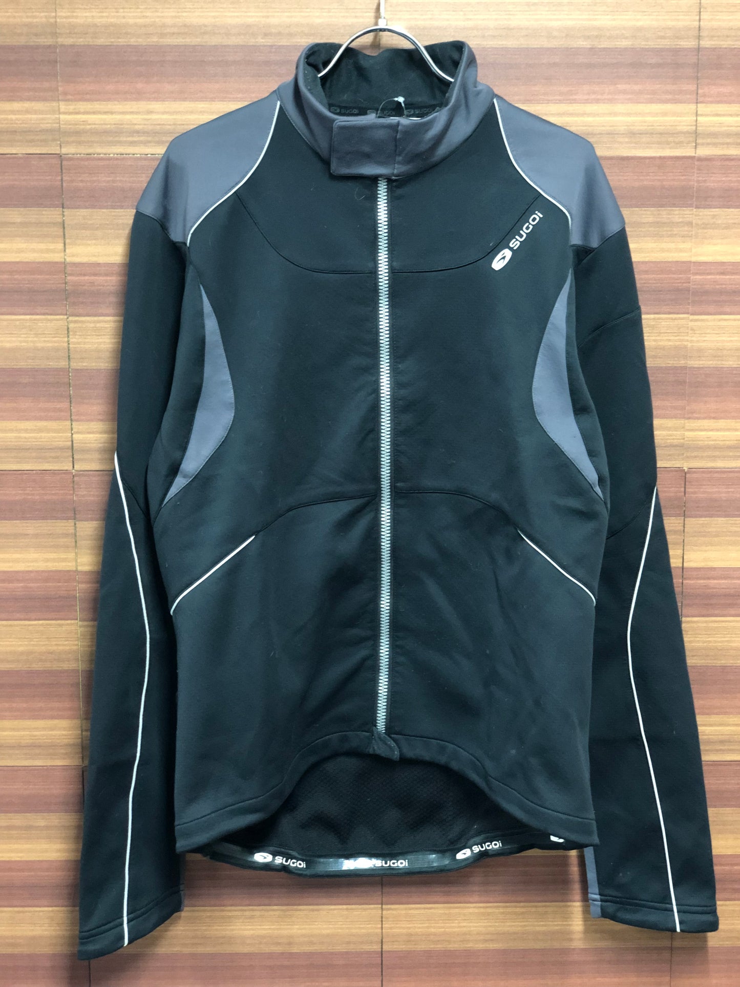 HC706 スゴイ sugoi RS ZERO JACKET 長袖サイクルジャケット 黒グレー L/G 裏起毛