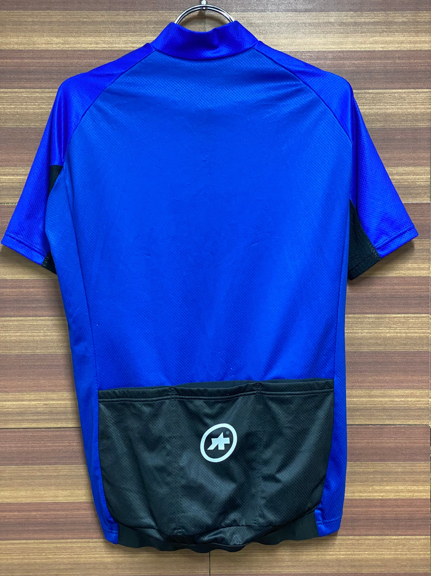 HI435 アソス assos ANTHRACITE SS JERSEY 半袖 サイクルジャージ 青 紺 S ※ほつれ