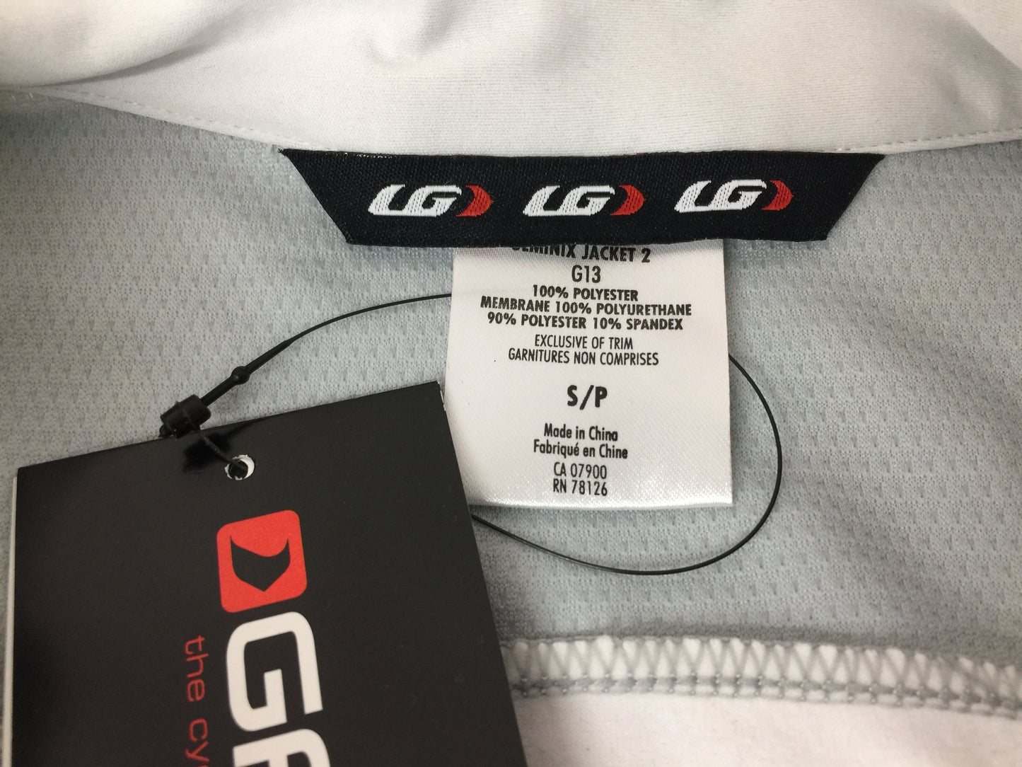 EP518 未使用 ルイガノ LOUIS GARNEAU 長袖 サイクルジャージ 裏起毛 白 S