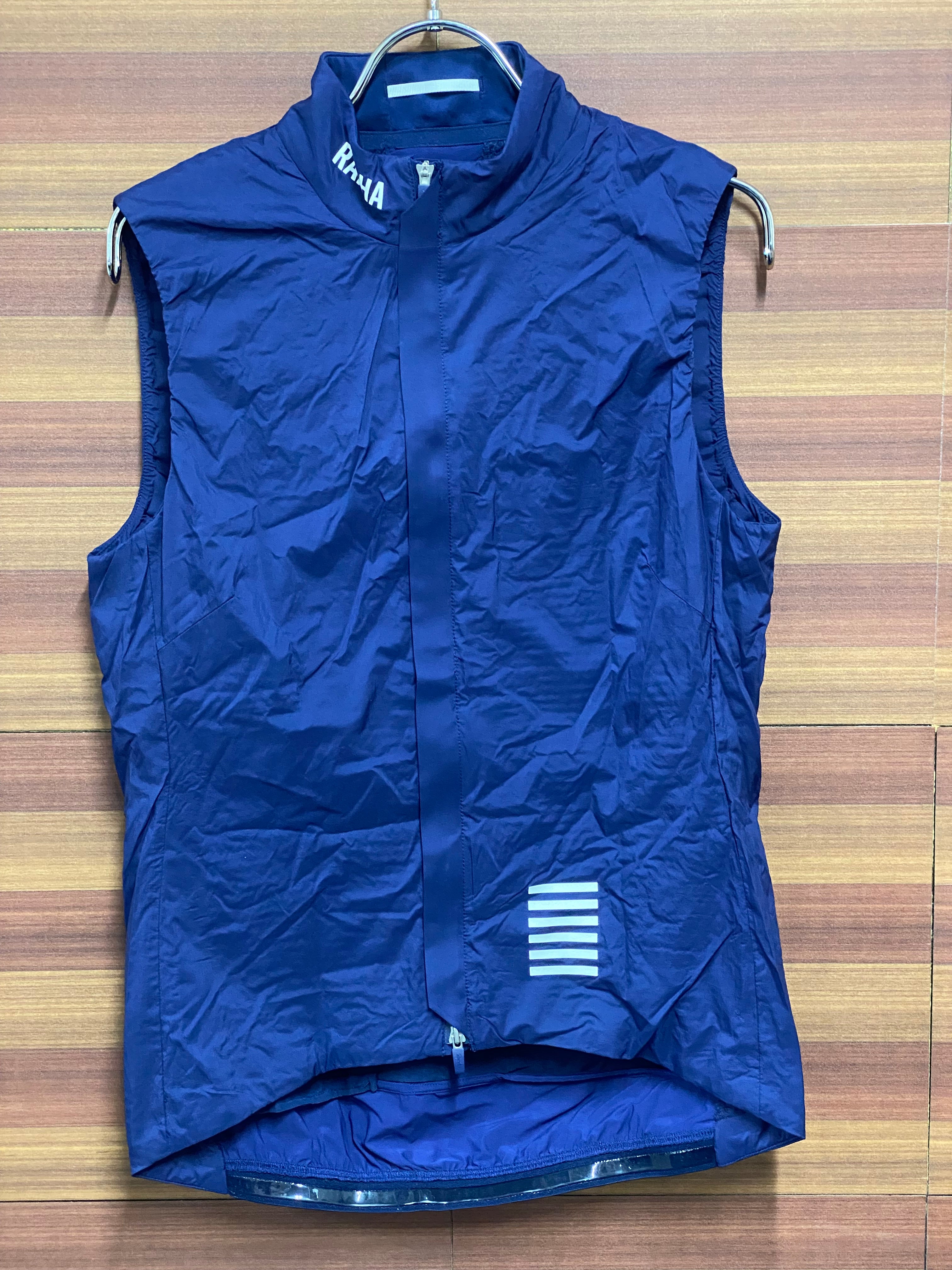 HK761 ラファ Rapha WOMENS PRO TEAM INSULATED GILET サイクルベスト ジレ 紺 M 裏起毛 ※破れ