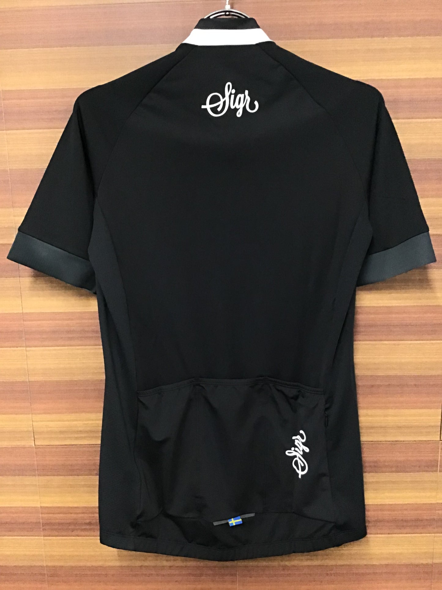 GY142 ★シーガー Sigr GRUS WOMAN 半袖サイクルジャージ 黒 XS