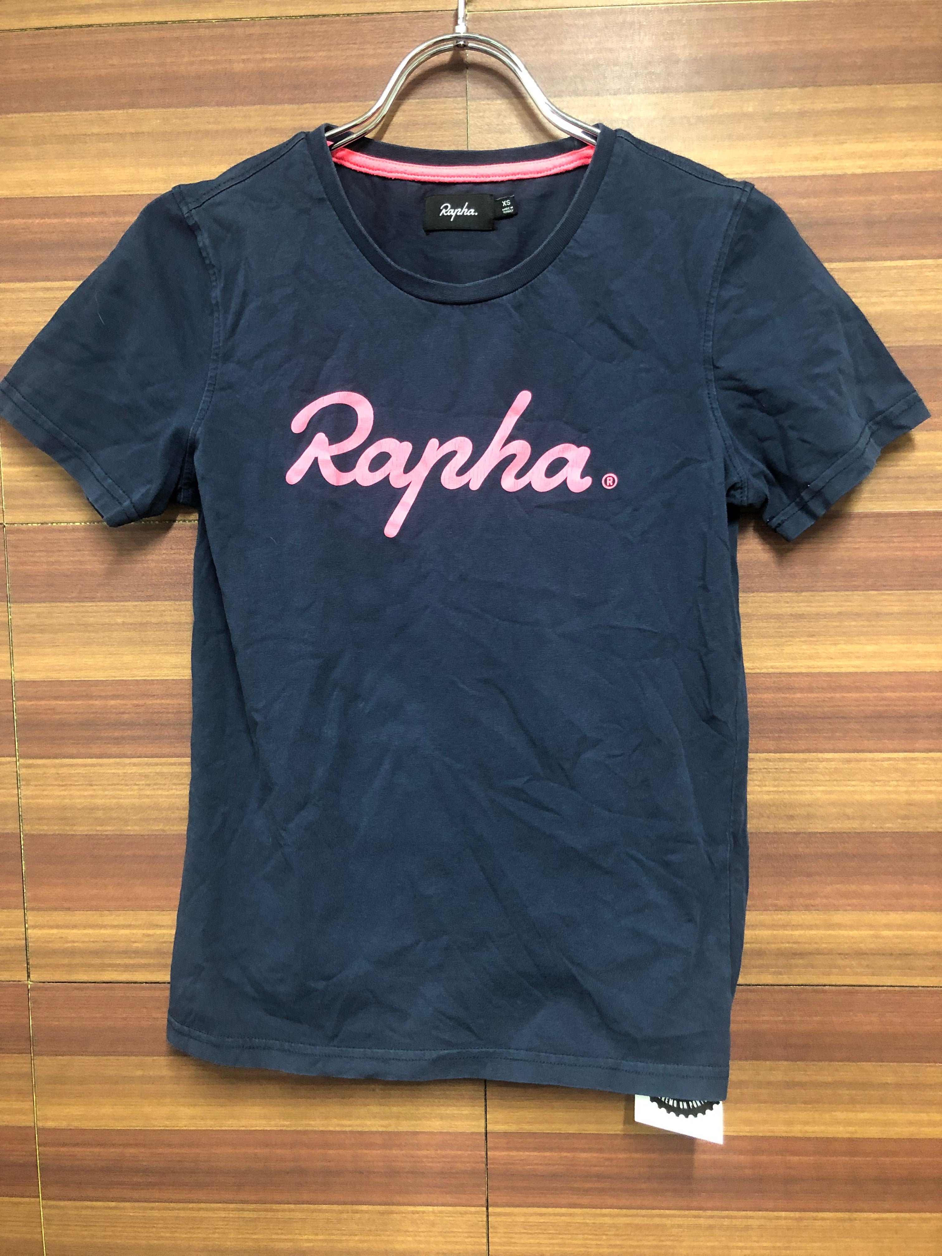 HF870 ラファ Rapha ロゴ Tシャツ LOGO T-SHIRT 半袖 紺 XS