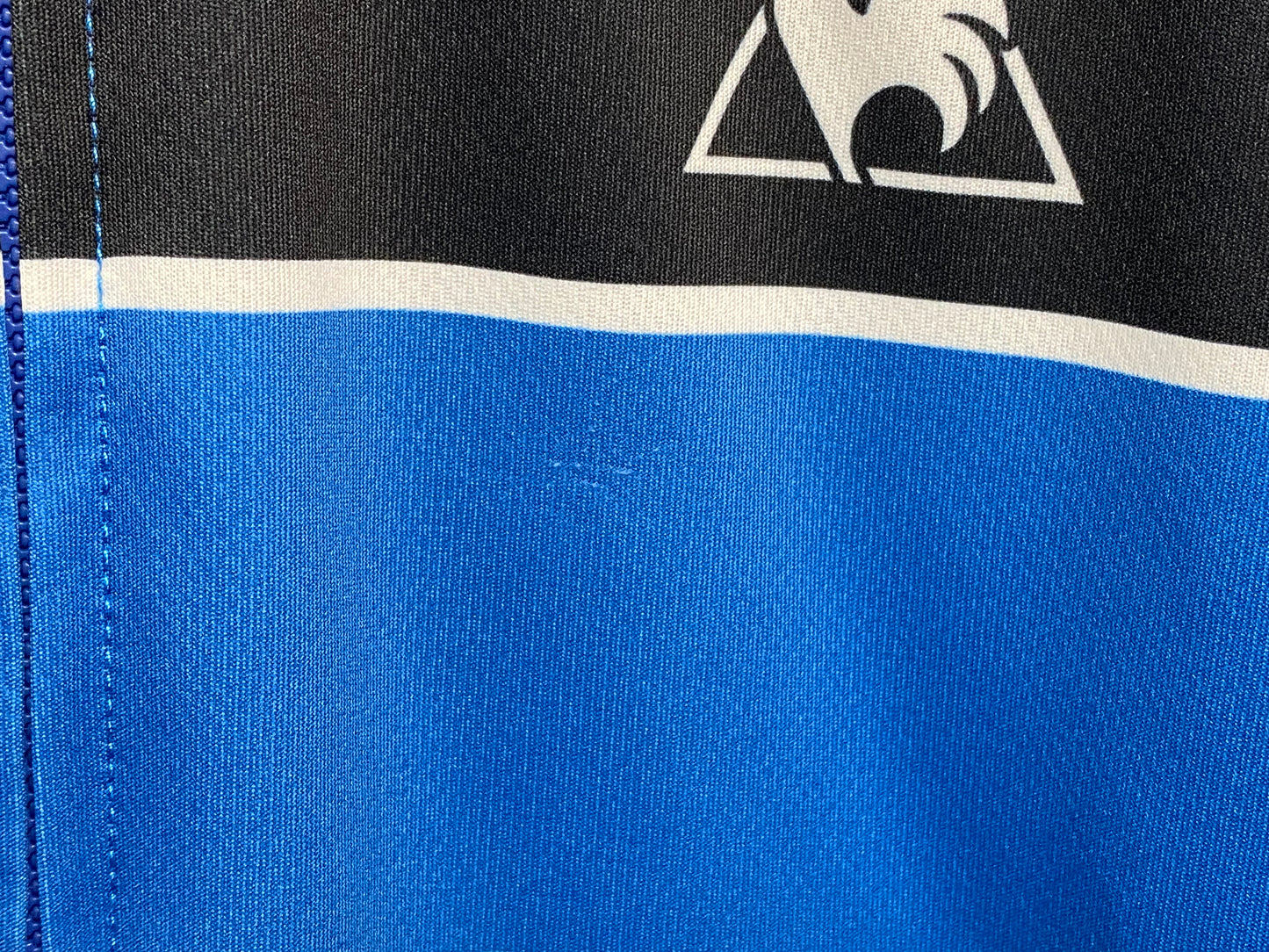 GX582 ルコックスプルティフ le coq sportif 半袖 サイクルジャージ 青 L ※擦れ