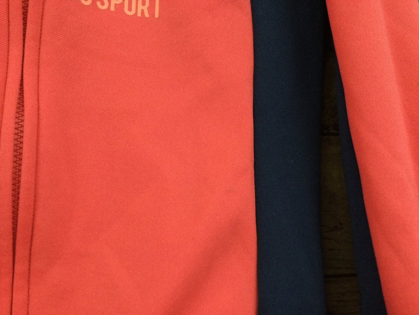 GF087 ルコックスポルティフ le coq sportif 裏起毛 長袖 サイクルジャージ オレンジ M