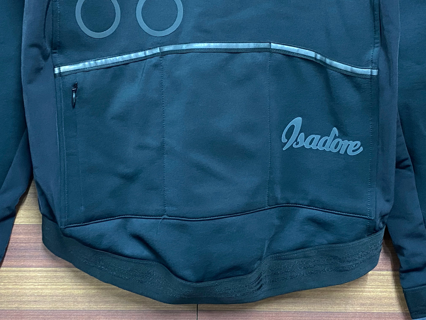 HI413 イザドア Isadore 長袖 サイクルジャケット 黒 S 裏起毛 ※ポケット付近のプリント劣化