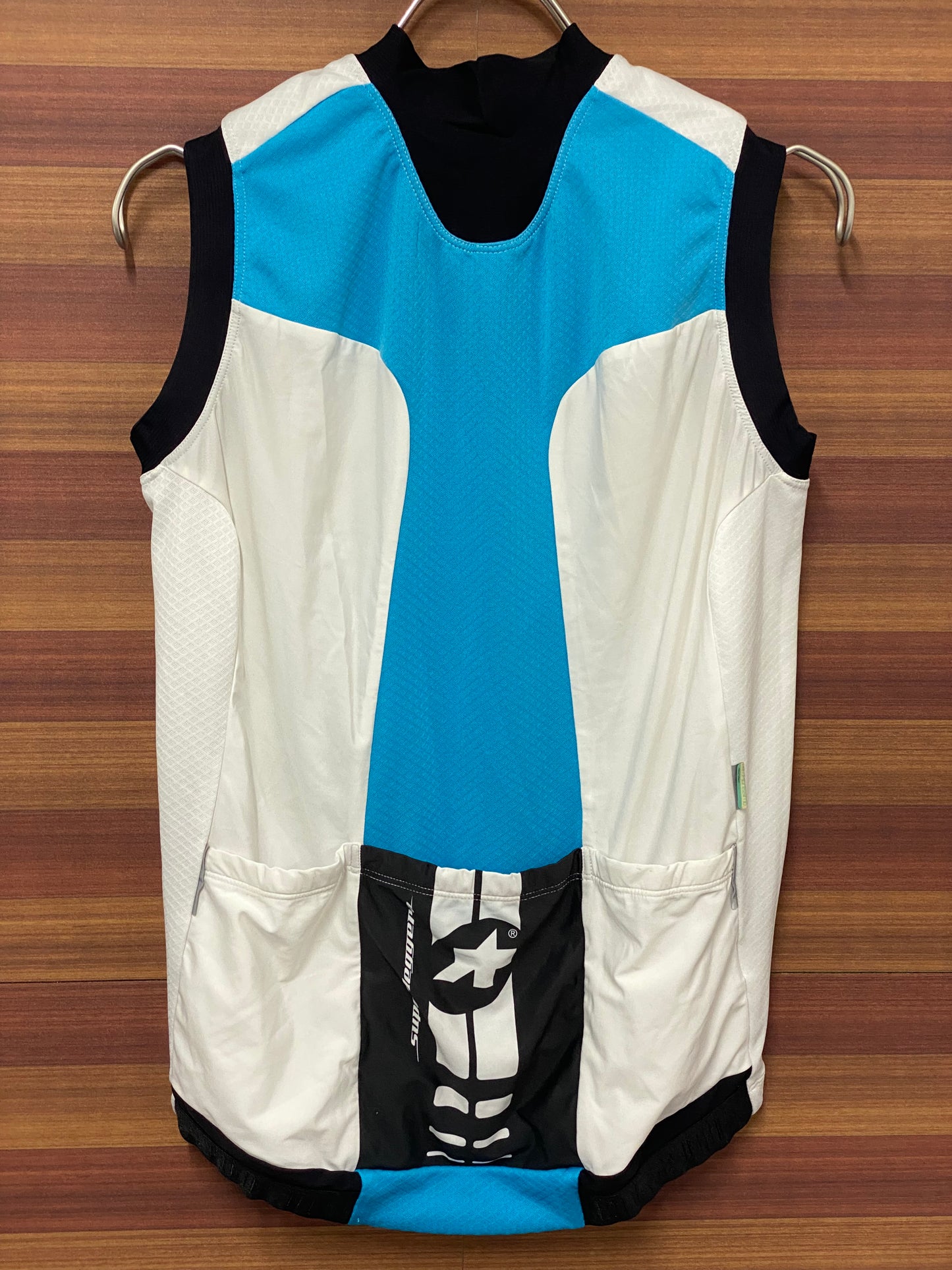 GD411 アソス assos superleggela サイクルベスト 白青 M