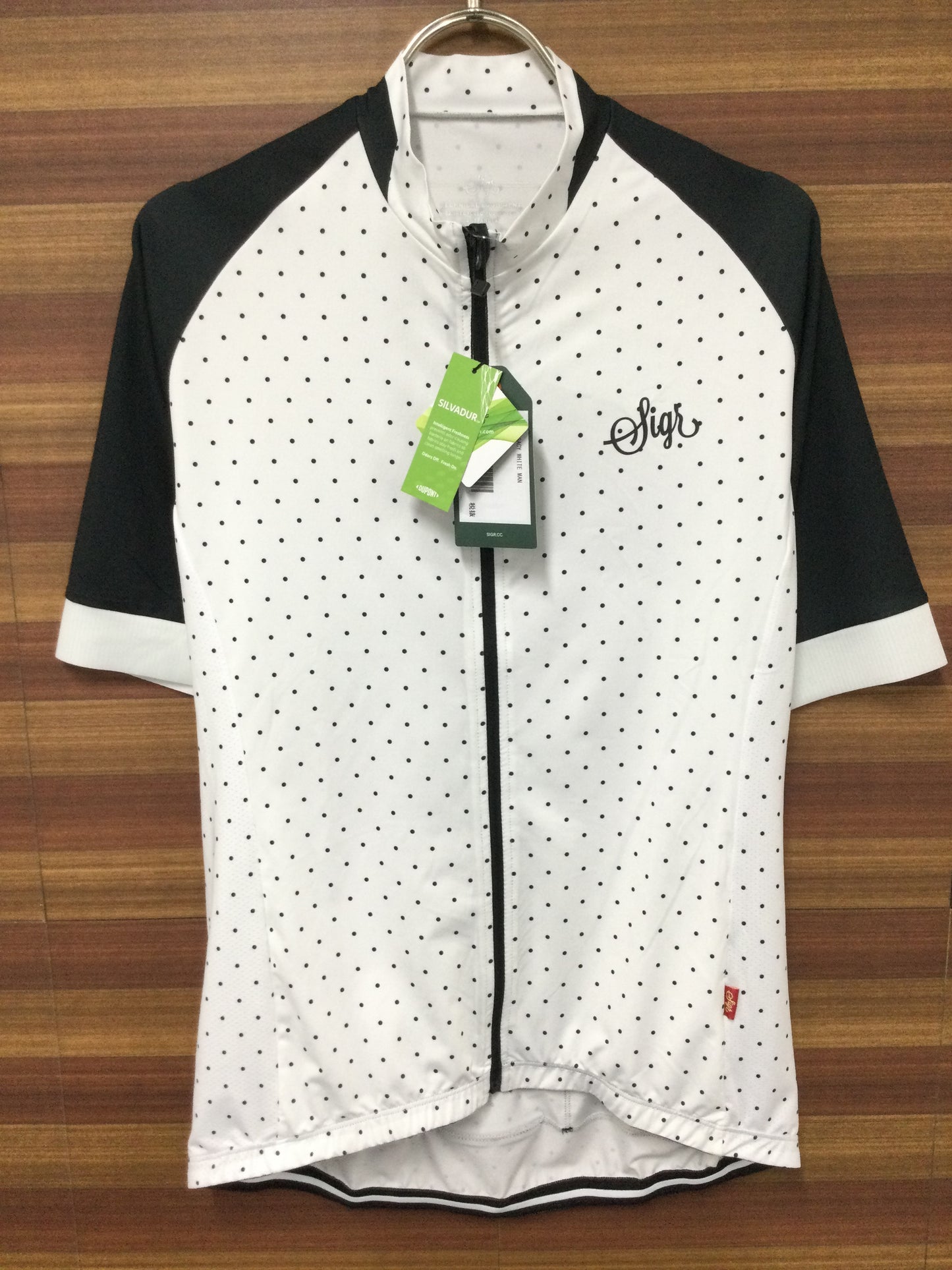 GQ963 ★ シーガー Sigr レガシー LEGACY 半袖サイクルジャージ メンズ M 白