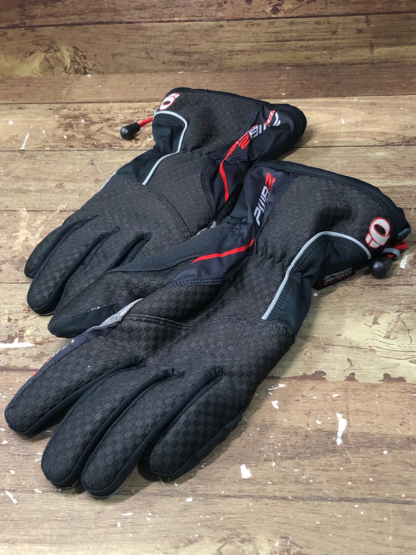 HA202 パールイズミ PEARLiZUMi 裏起毛 長指 サイクルグローブ 黒 XL ※汚れ有