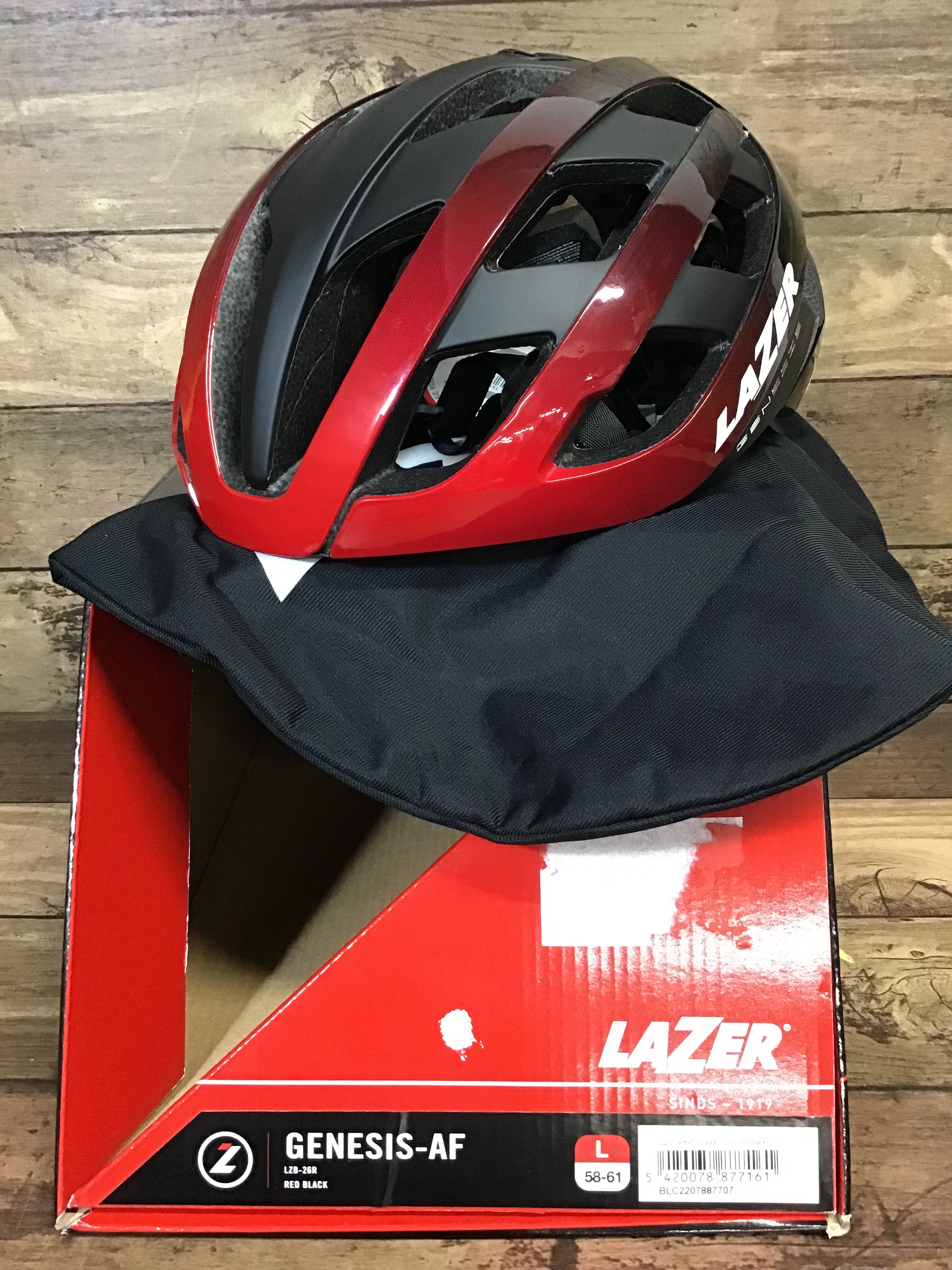 HO334 レイザー LAZER GENESIS ヘルメット 赤黒 L 2019年10月製 – BICI