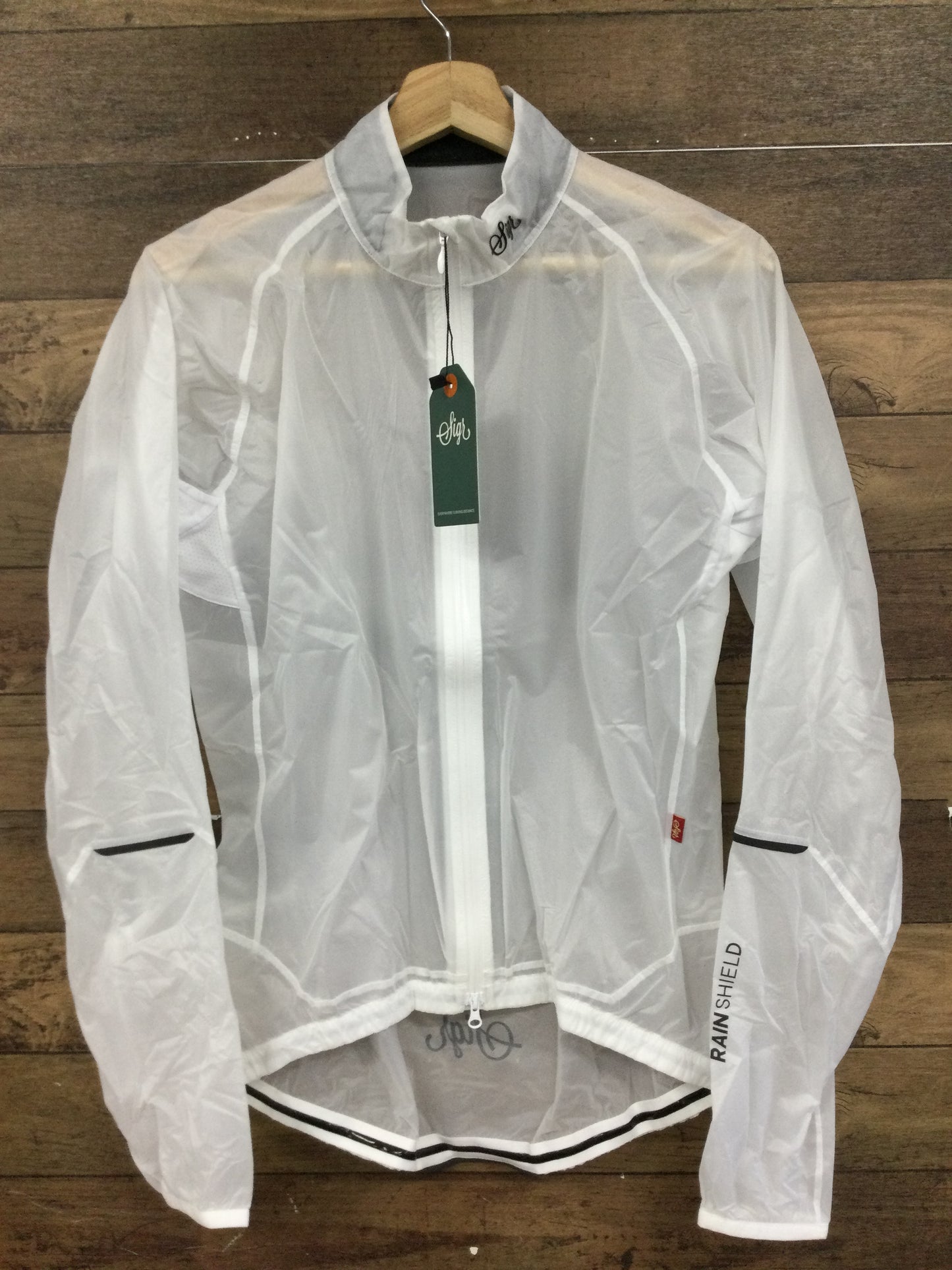GG994 ★ シーガー Sigr NÄCKROSLEDEN RAIN JACKET MAN 白 レインジャケット S