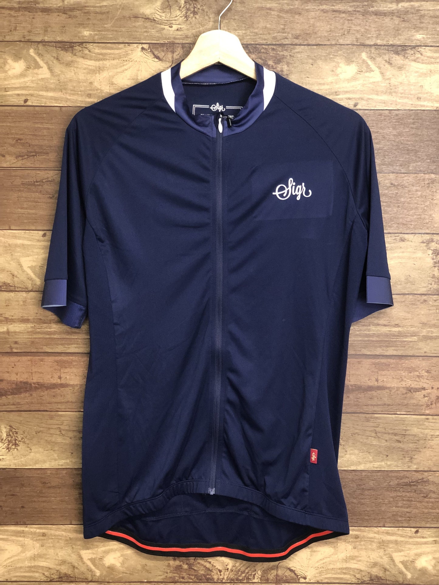 GY179 ★シーガー Sigr BLÅKLOCKA WOMAN 半袖サイクルジャージ 紺 S