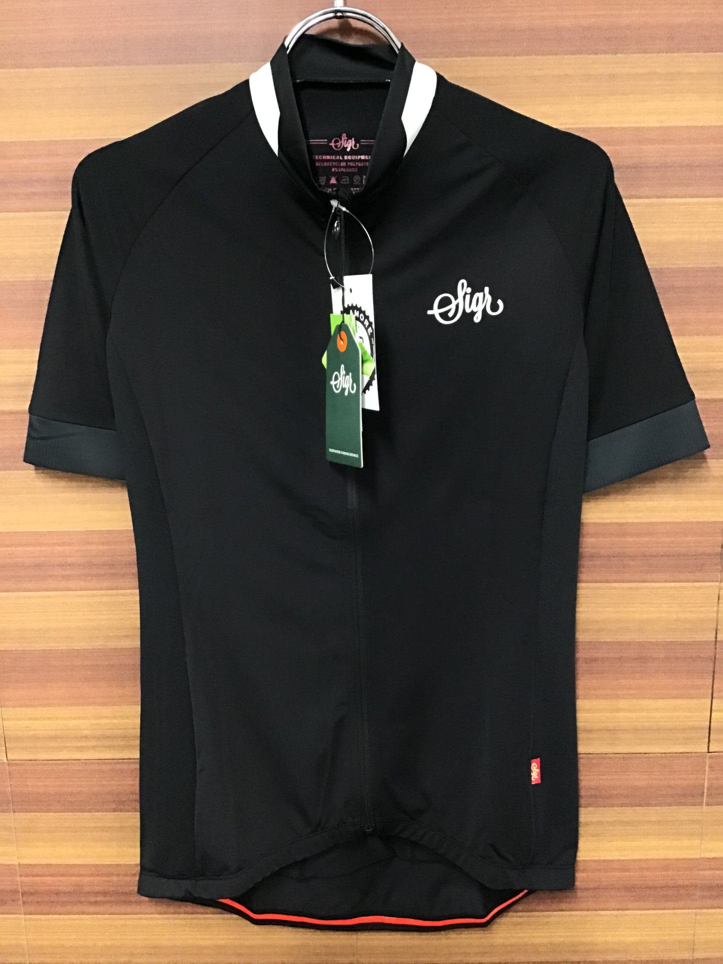 GY144 ★シーガー Sigr GRUS WOMAN 半袖サイクルジャージ 黒 M