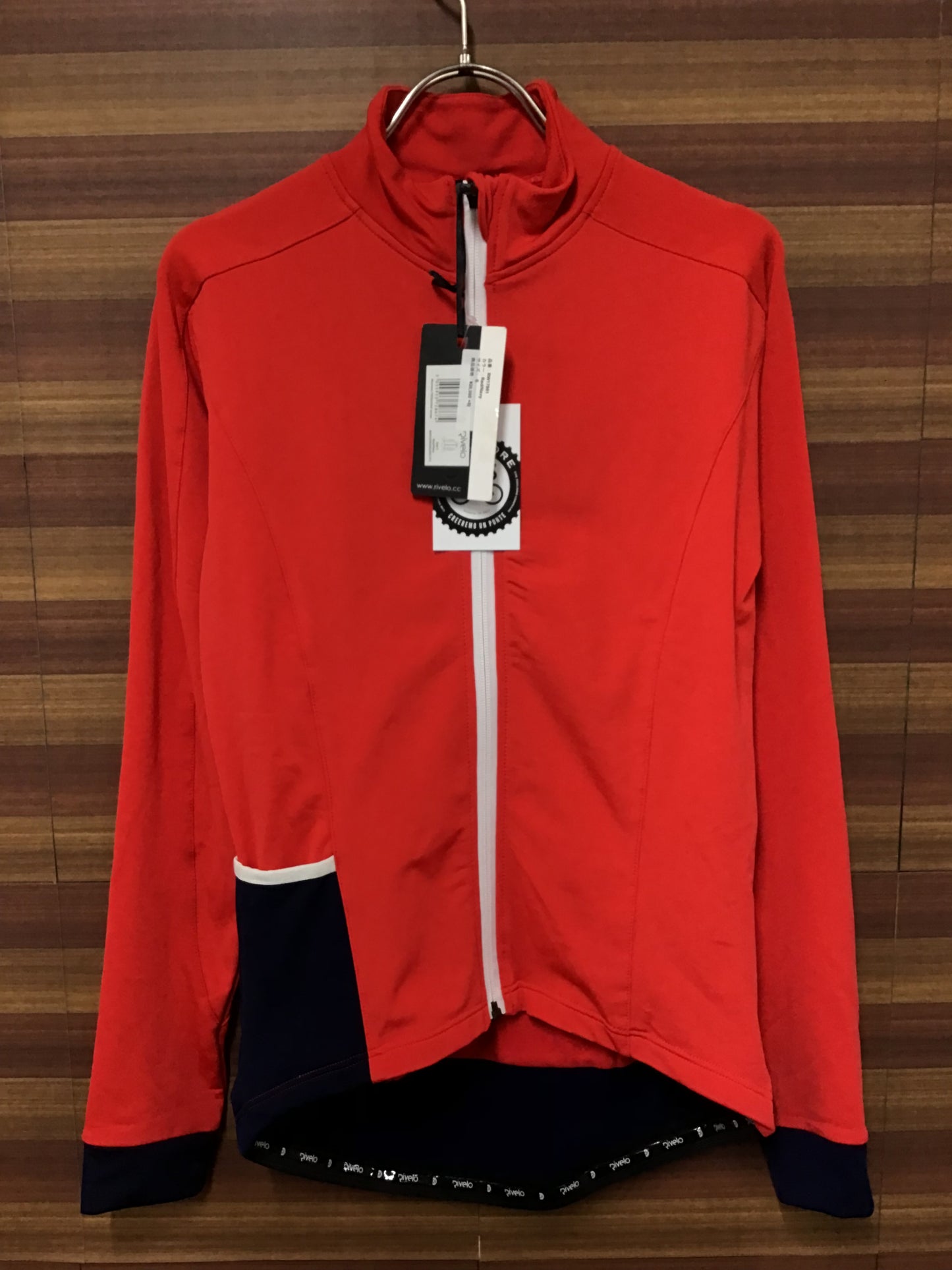 GK777 リベロ RIVELO ロングスリーブウィンドジャージ LONG SLEEVE WIND JERSEY 長袖サイクルジャージ 赤青 S レディース