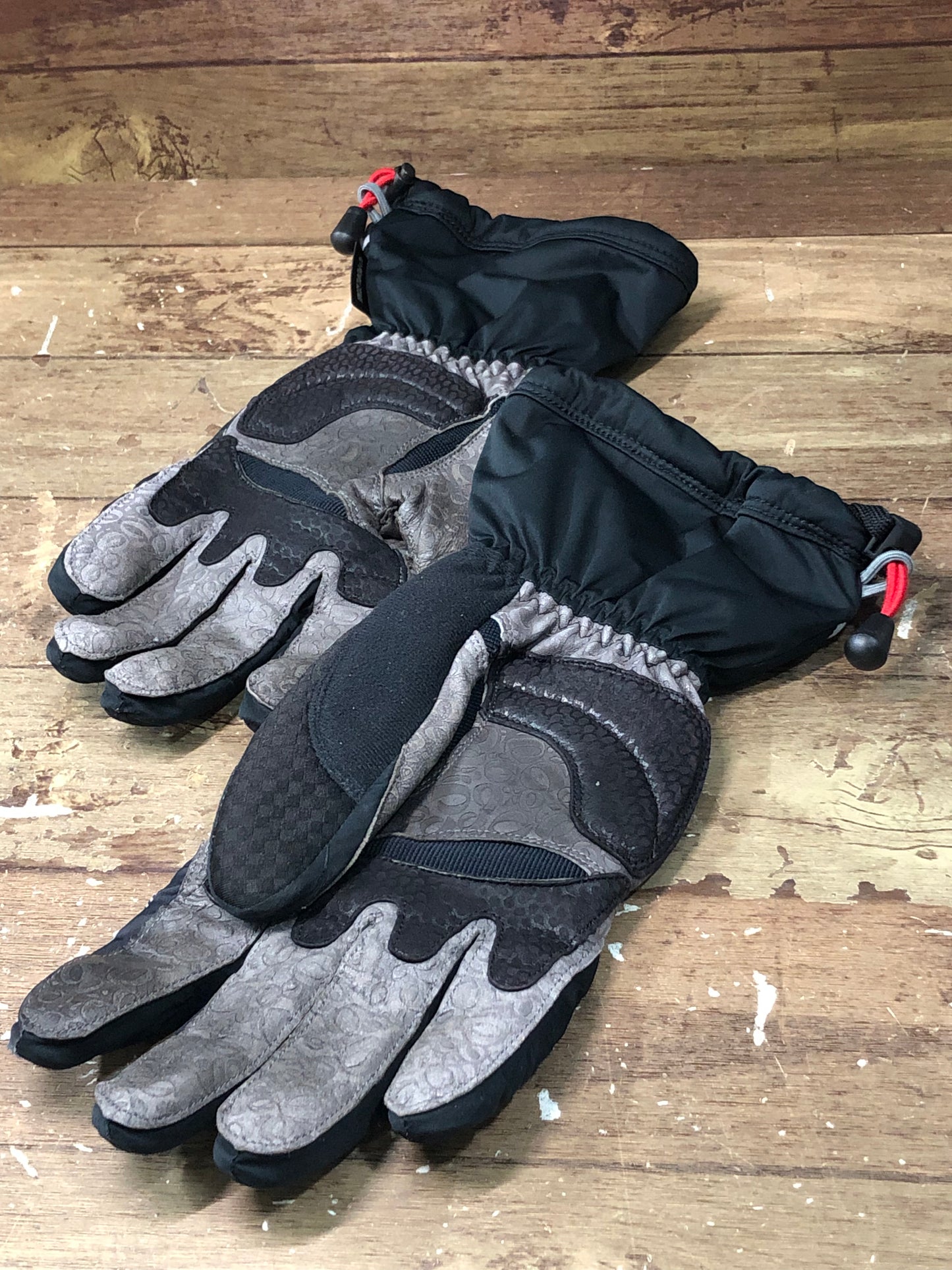 HA202 パールイズミ PEARLiZUMi 裏起毛 長指 サイクルグローブ 黒 XL ※汚れ有