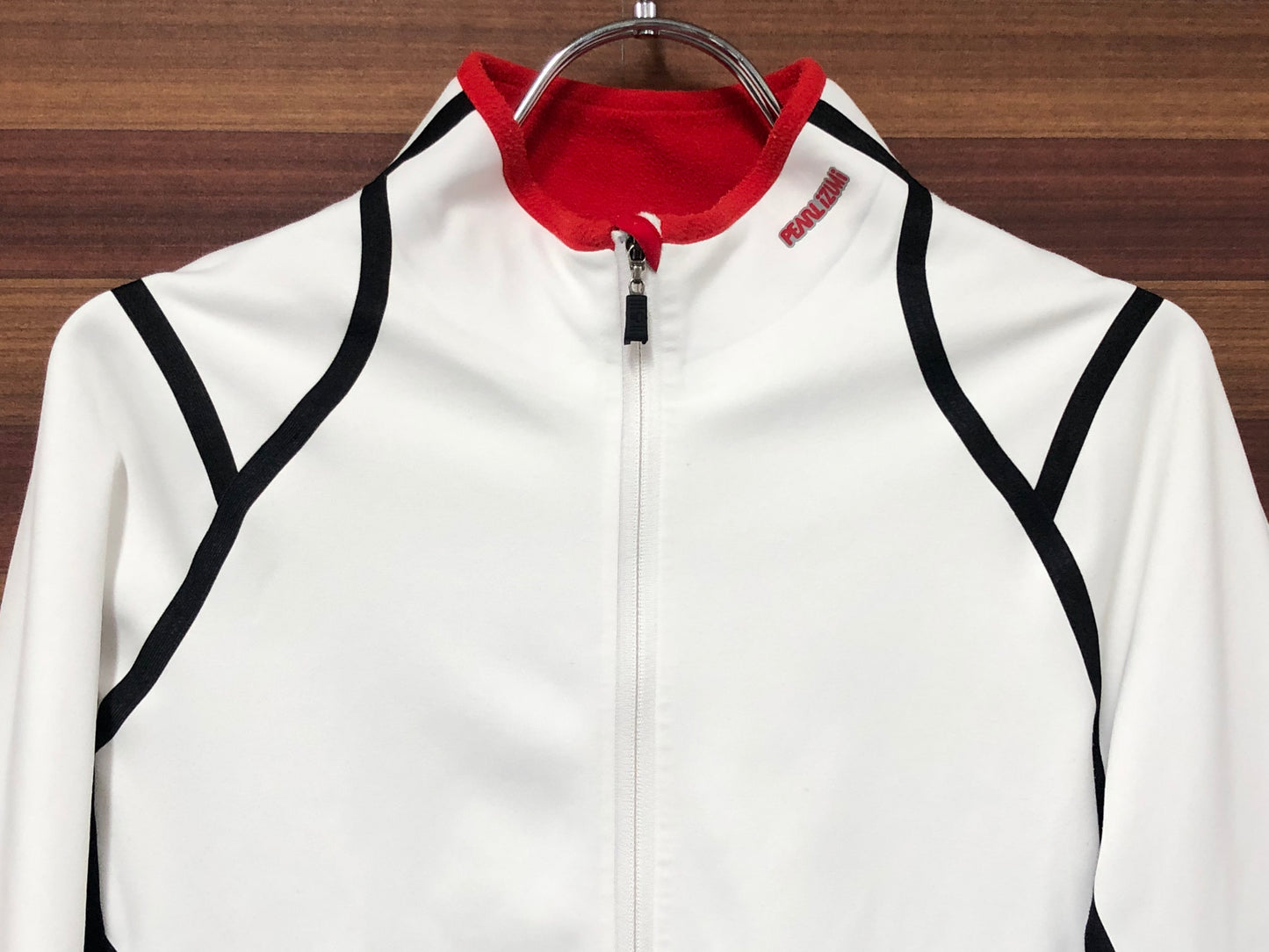 GZ015 パールイズミ PEARL iZUMi 長袖 サイクルジャケット 白 M 裏起毛 ※擦れ