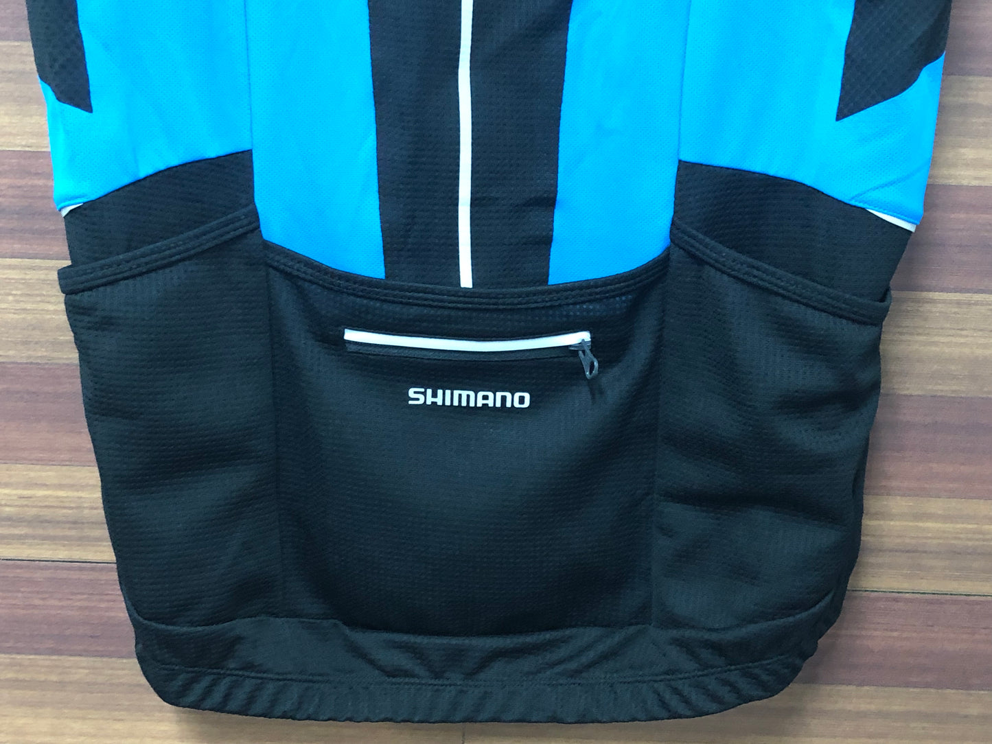 GK782 シマノ SHIMANO ミラークールジャージ MIRROR COOL JERSEY 半袖サイクルジャージ 白青 L